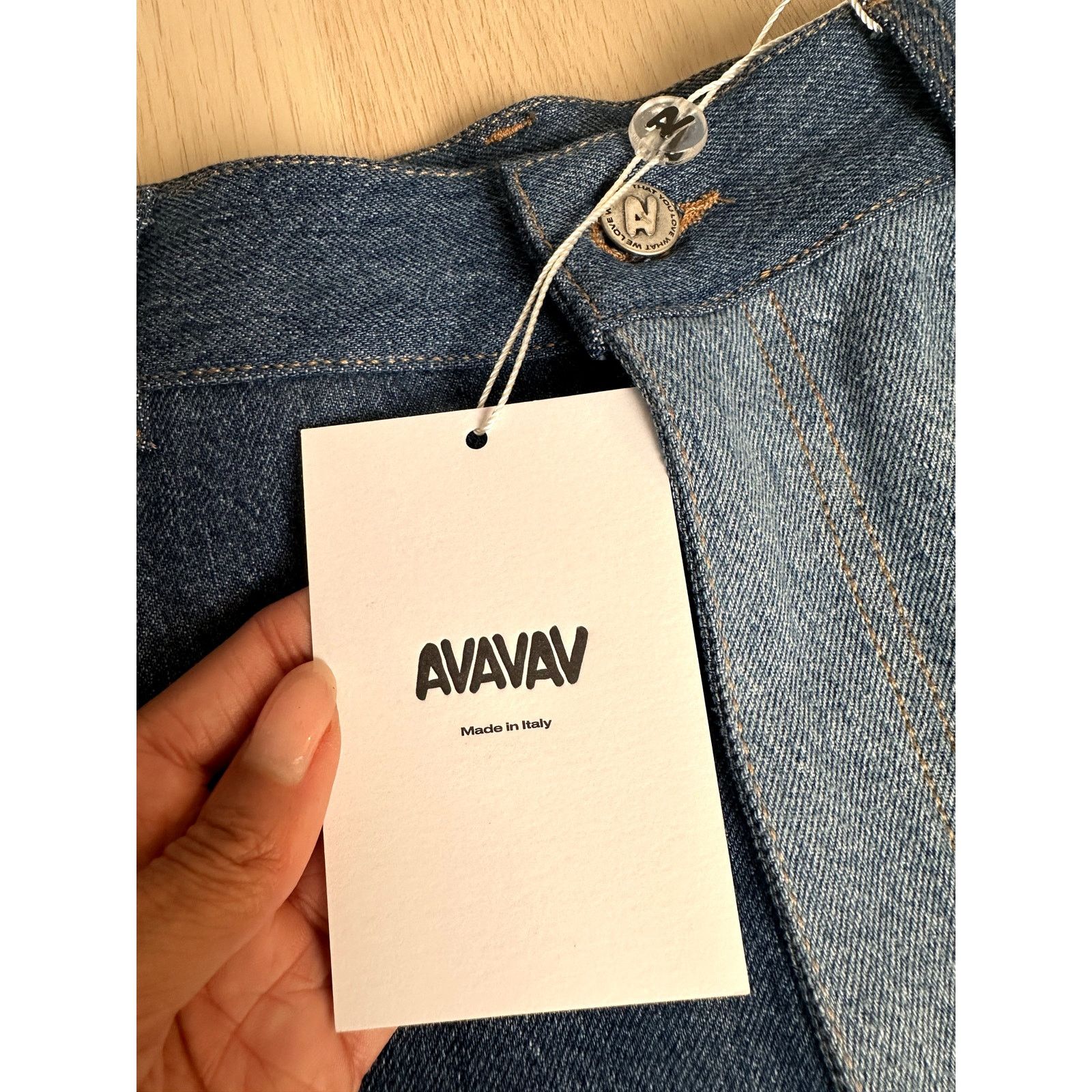 AVAVAV AVAVAV Smock Detail Wide Blue Denim - Size S - NEW Size 27" / US 4 / IT 40 - 9 Thumbnail