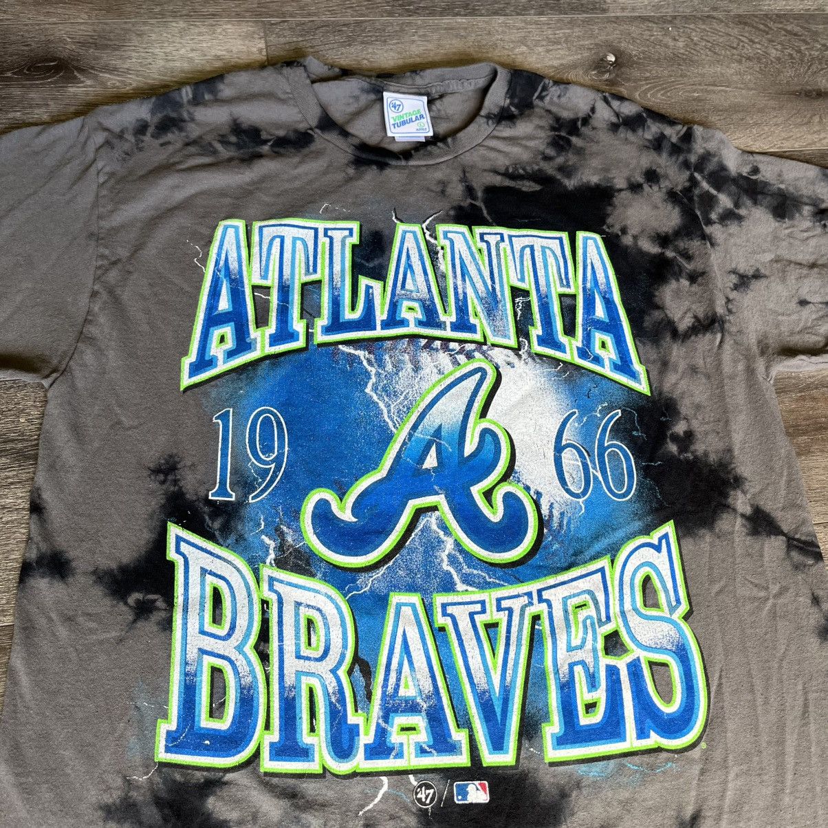 MLB Vintage Tubular MLB Atlanta Braves 47 Tie Dye Logo Tee Shirt Size US L / EU 52-54 / 3 - 2 Thumbnail