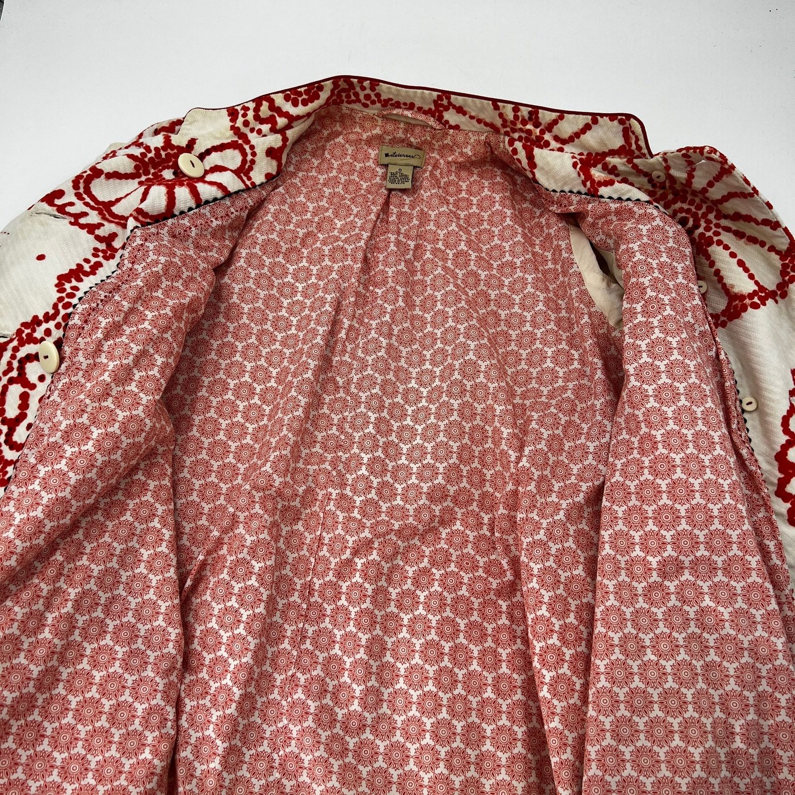 Anthropologie Anthropologie Elevenses Floral Printed Corduroy Jacket Size XS / US 0-2 / IT 36-38 - 7 Thumbnail