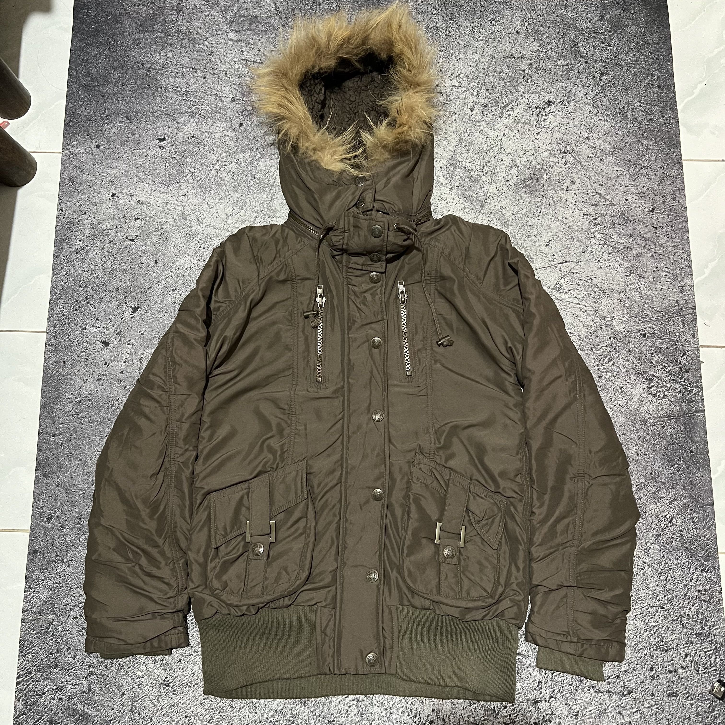 Japanese Brand 2000s Japanese Hysteric Ifsix Fur Raccoon Hodded Jacket y2k Size US M / EU 48-50 / 2 - 1 Thumbnail