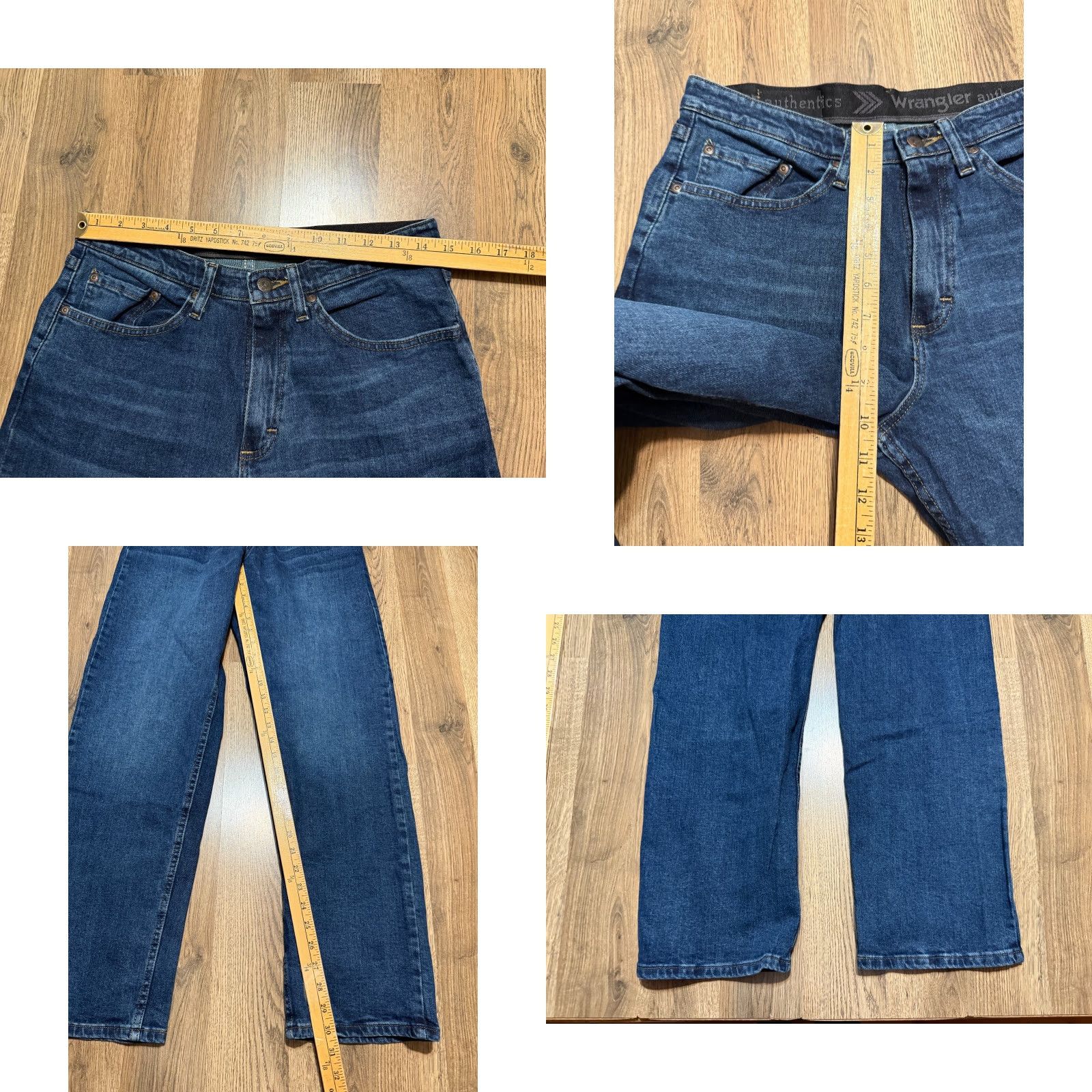 Wrangler Wrangler Jeans Men 30x32 Blue Denim Straight Pocket 5-Pocket Regular Inseam 32 Size US 30 / EU 46 - 8 Thumbnail