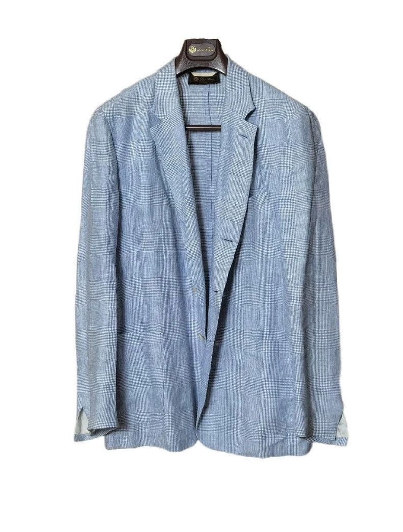 Ermenegildo Zegna Loro Piana Linen Windowpane Blazer-2508 Size US XXL / EU 58 / 5 - 3 Thumbnail