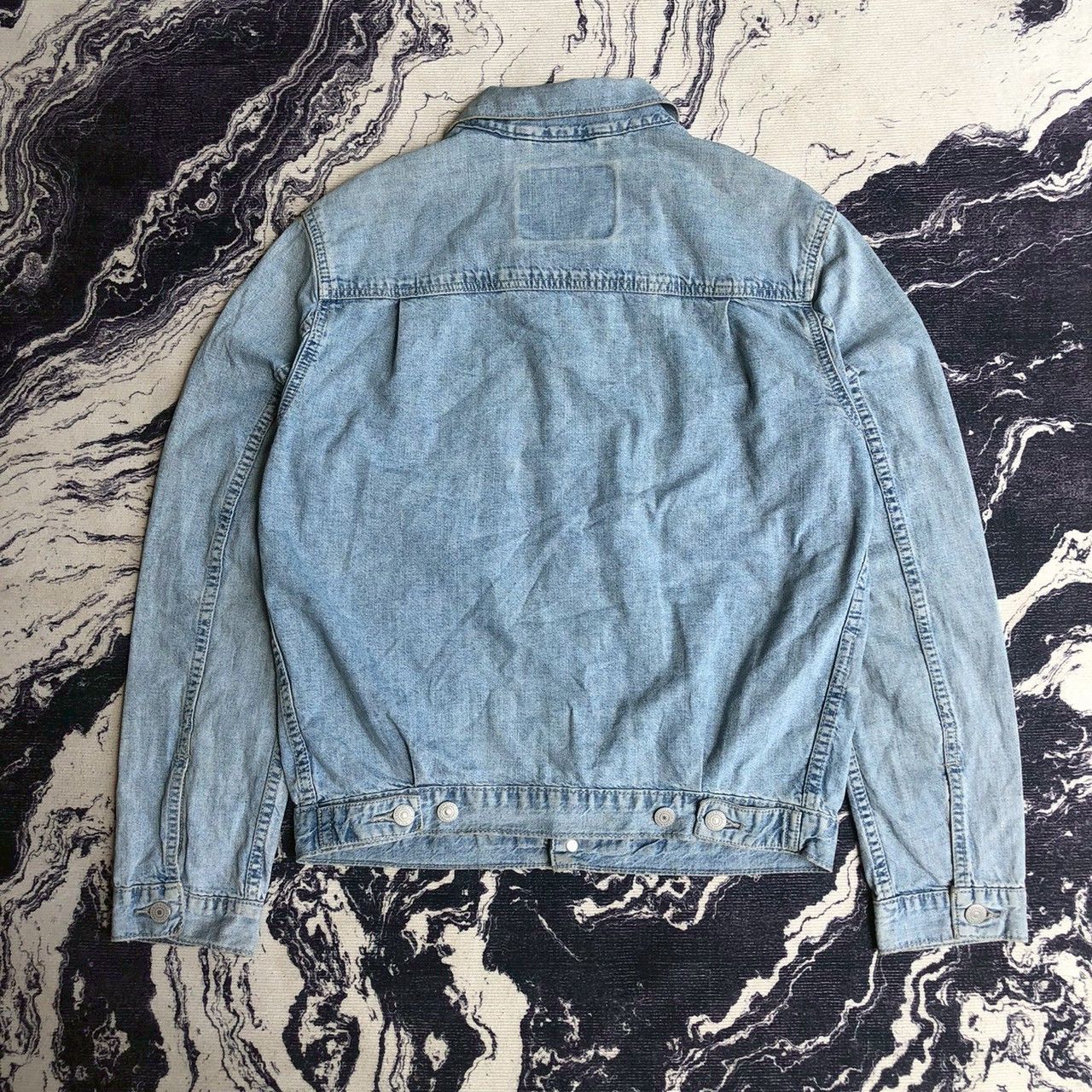 Levi's Levi’s Type 2 Sashiko Boro Repair Denim Trucker Jacket Size US S / EU 44-46 / 1 - 7 Thumbnail