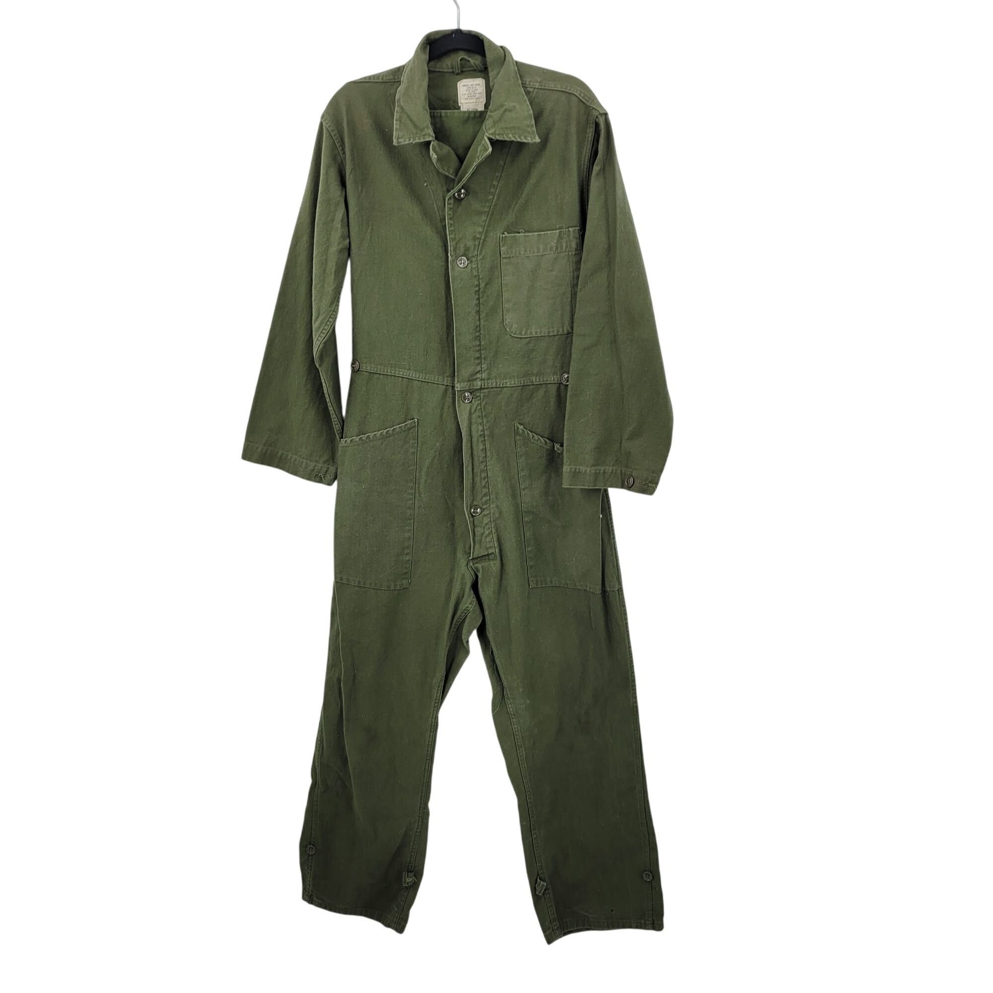 Vintage Vintage US Army OG-107 Cotton Sateen Coveralls M Army Green Size US 36 / EU 52 - 16 Thumbnail