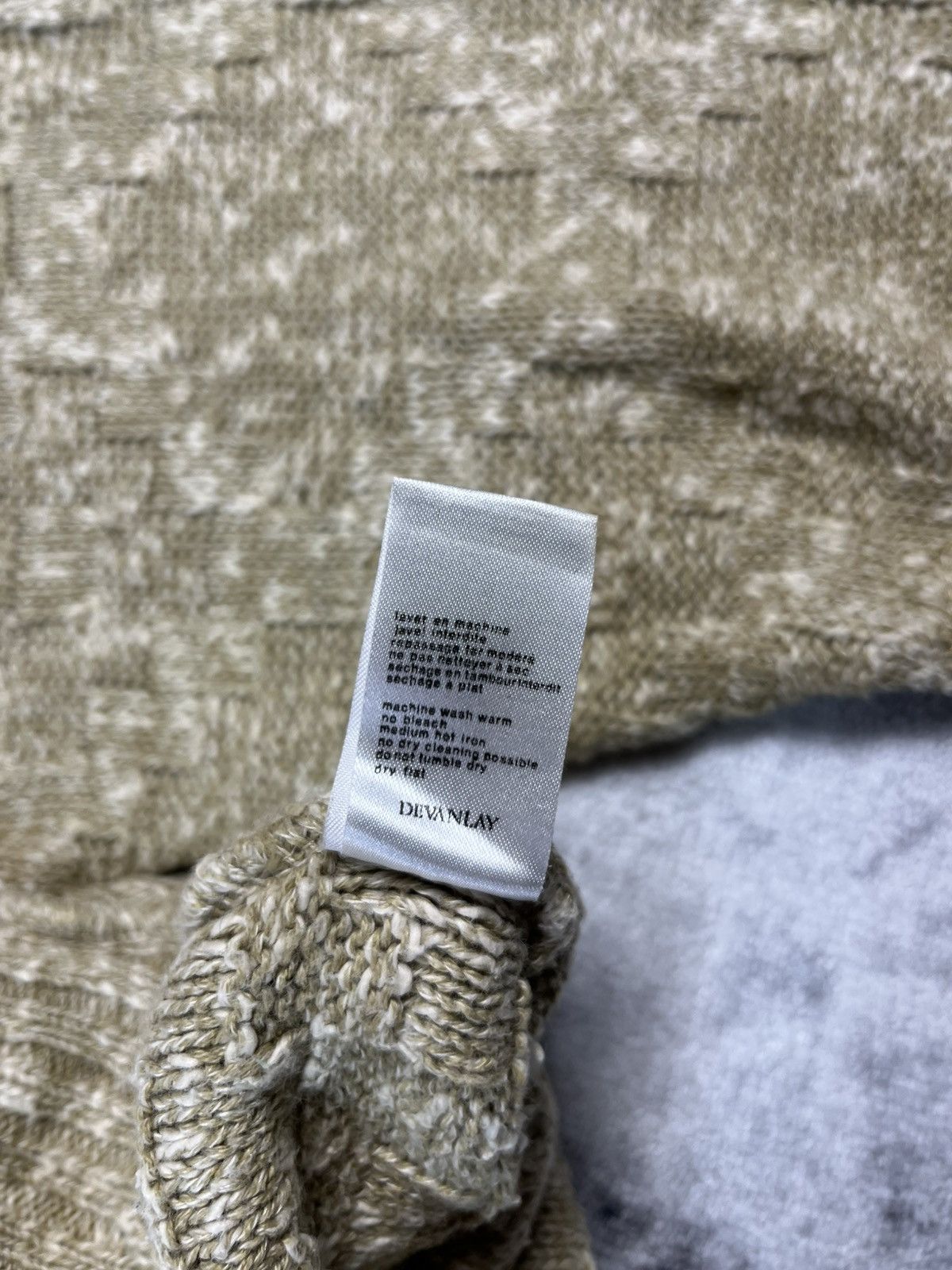Lacoste Vintage Lacoste Beige Knit Sweater Made in France XXL Size US XXL / EU 58 / 5 - 10 Thumbnail