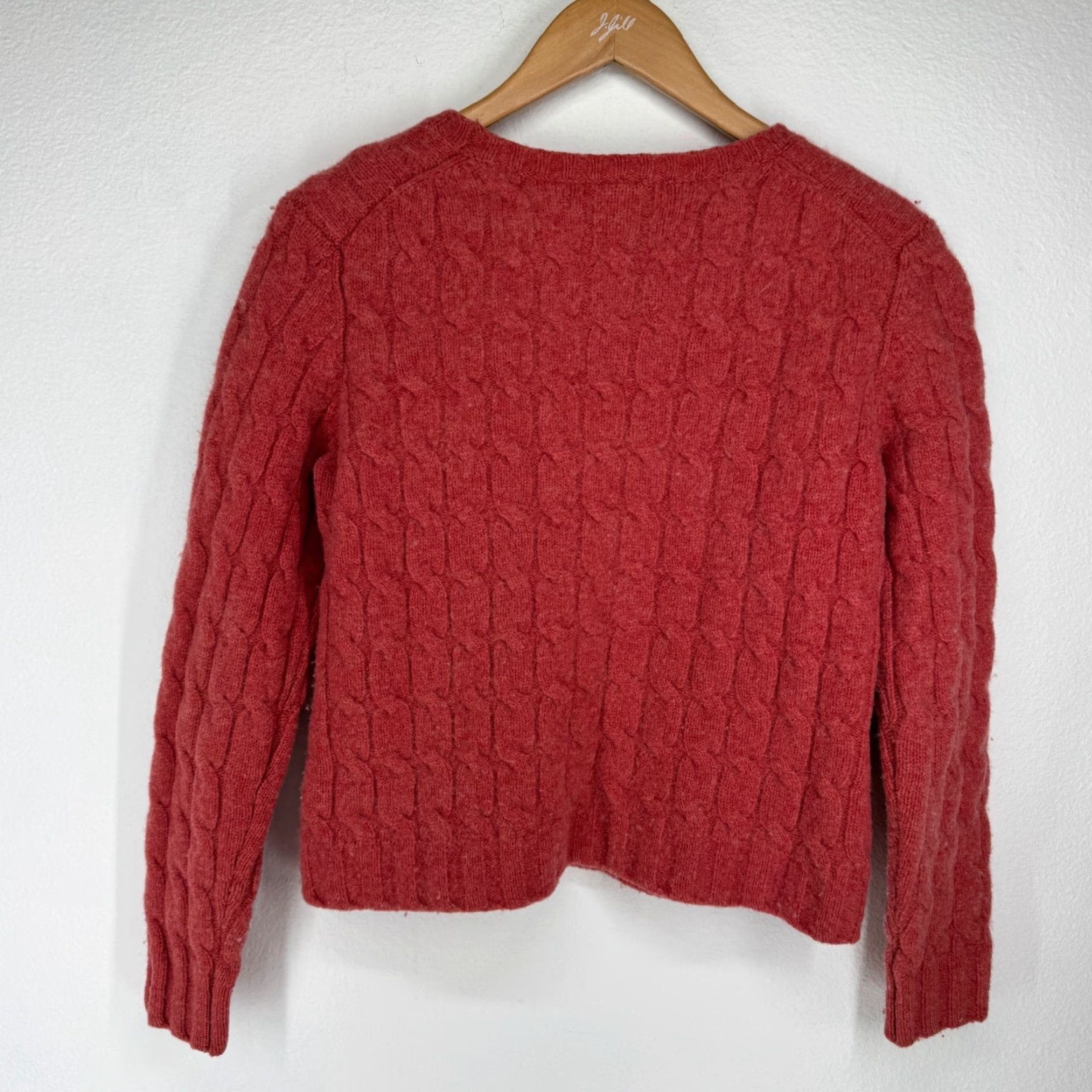 Gap Vtg Gap Womens Fisherman Lambswool Cable Knit Sweater Medium Crew Neck Chunky Size M / US 6-8 / IT 42-44 - 5 Thumbnail