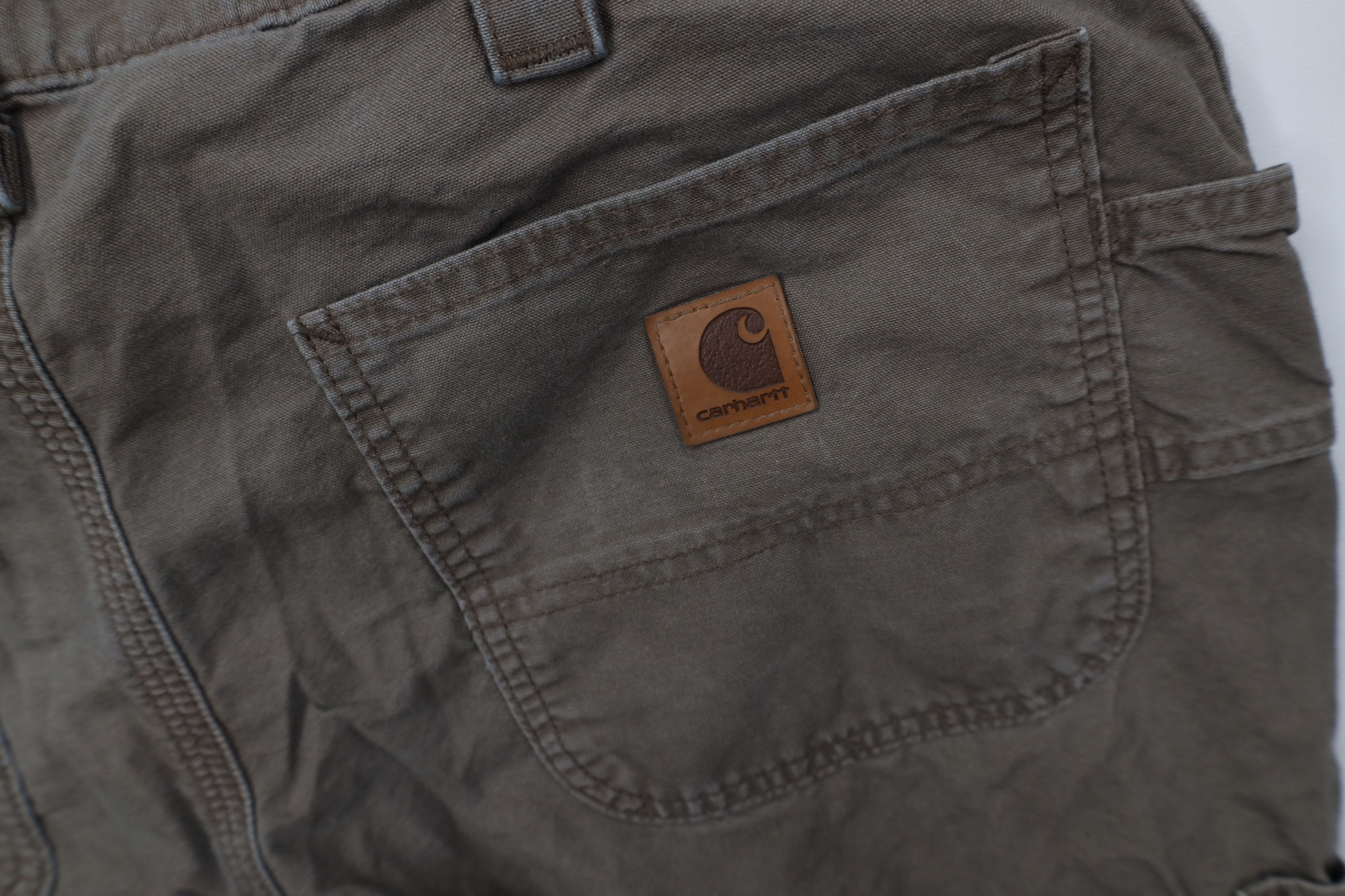 Carhartt Vintage Y2K Carhartt Wide Leg Dungaree Pants Light Brown Size US 36 / EU 52 - 13 Thumbnail