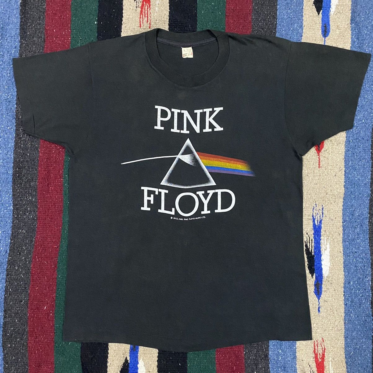 image of Vintage 80's Pink Floyd T-Shirt in Black, Men's (Size Medium)