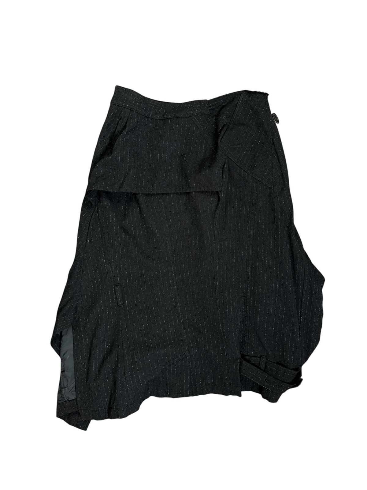 Junya Watanabe Junya Watanabe Wool Asymmetrical de-constructed trech skirt Size 30" / US 8 / IT 44 - 2 Thumbnail