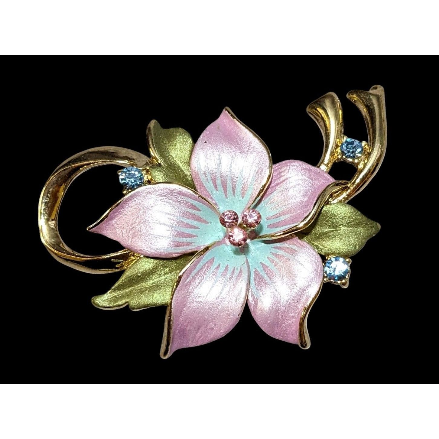 Other Vintage Cottagecore Coquette Rhinestone Flower Brooch Size ONE SIZE - 1 Thumbnail