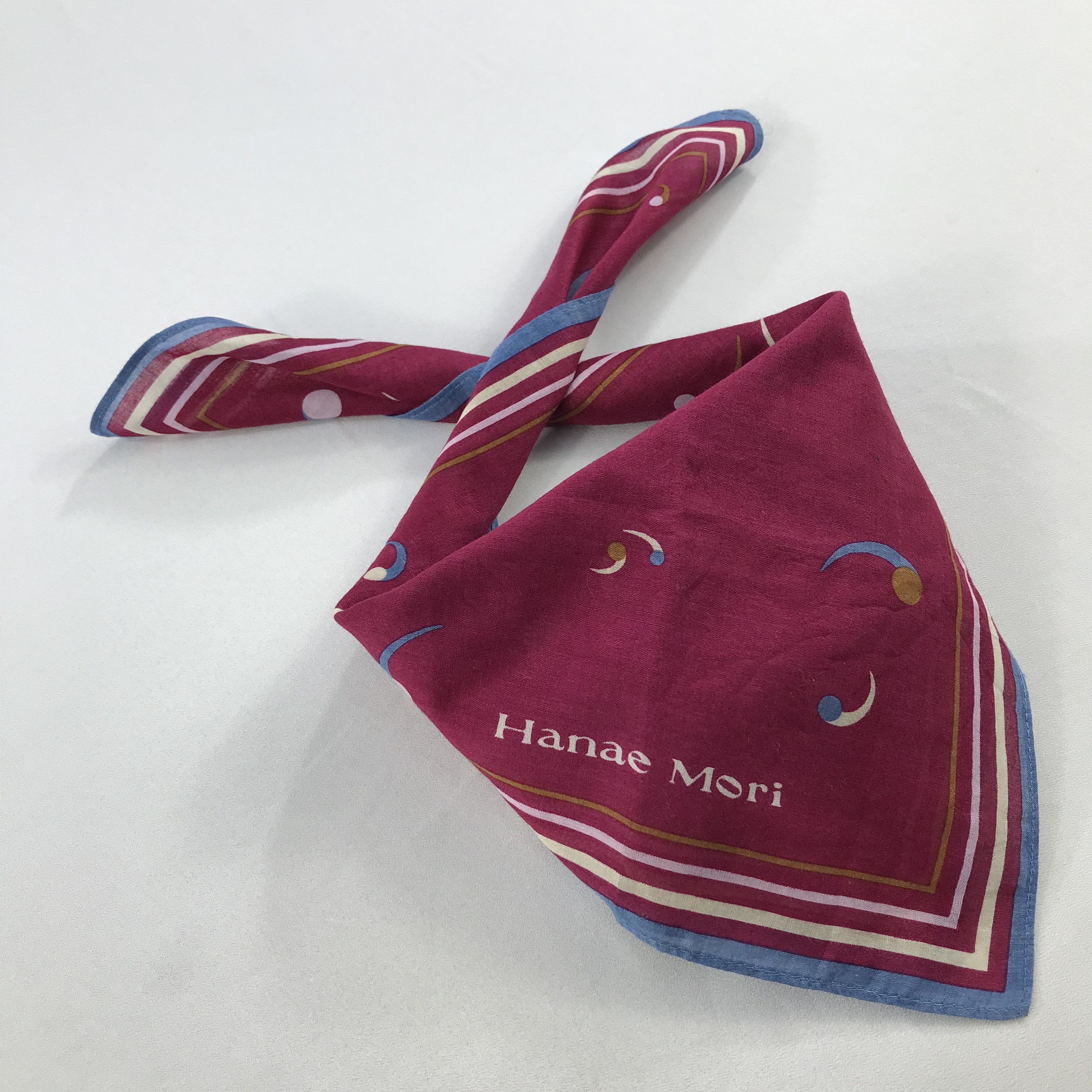 Hanae Mori × Vintage Hanae Mori Bandana / Handkerchief / Neckerchief - S2679 Size ONE SIZE - 4 Thumbnail