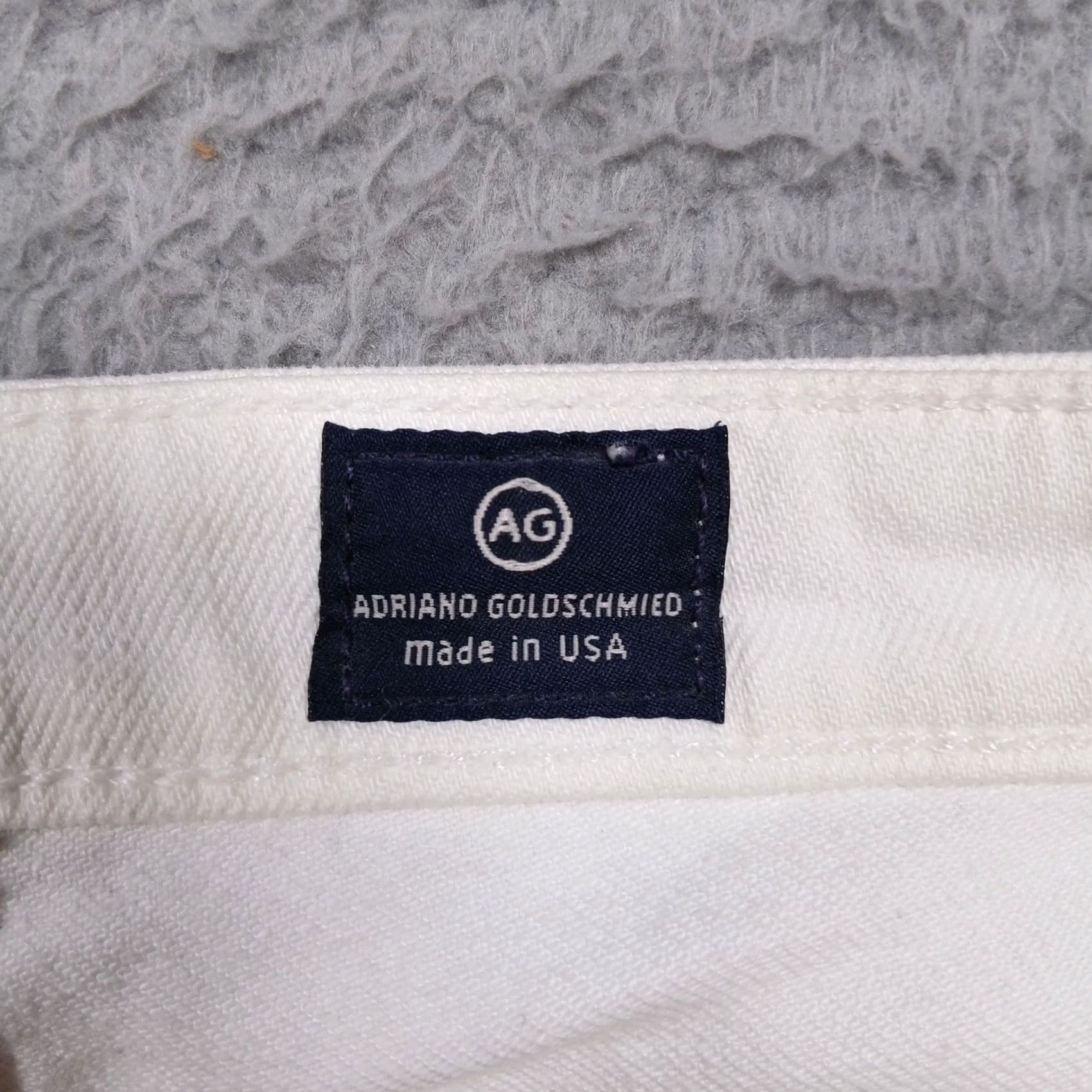 Vintage AG Adriano Goldschmied The Stevie Ankle Jeans Women's 31 White Slim Distressed Denim 28in Inseam Size 24" / US 00 / IT 34 - 7 Thumbnail