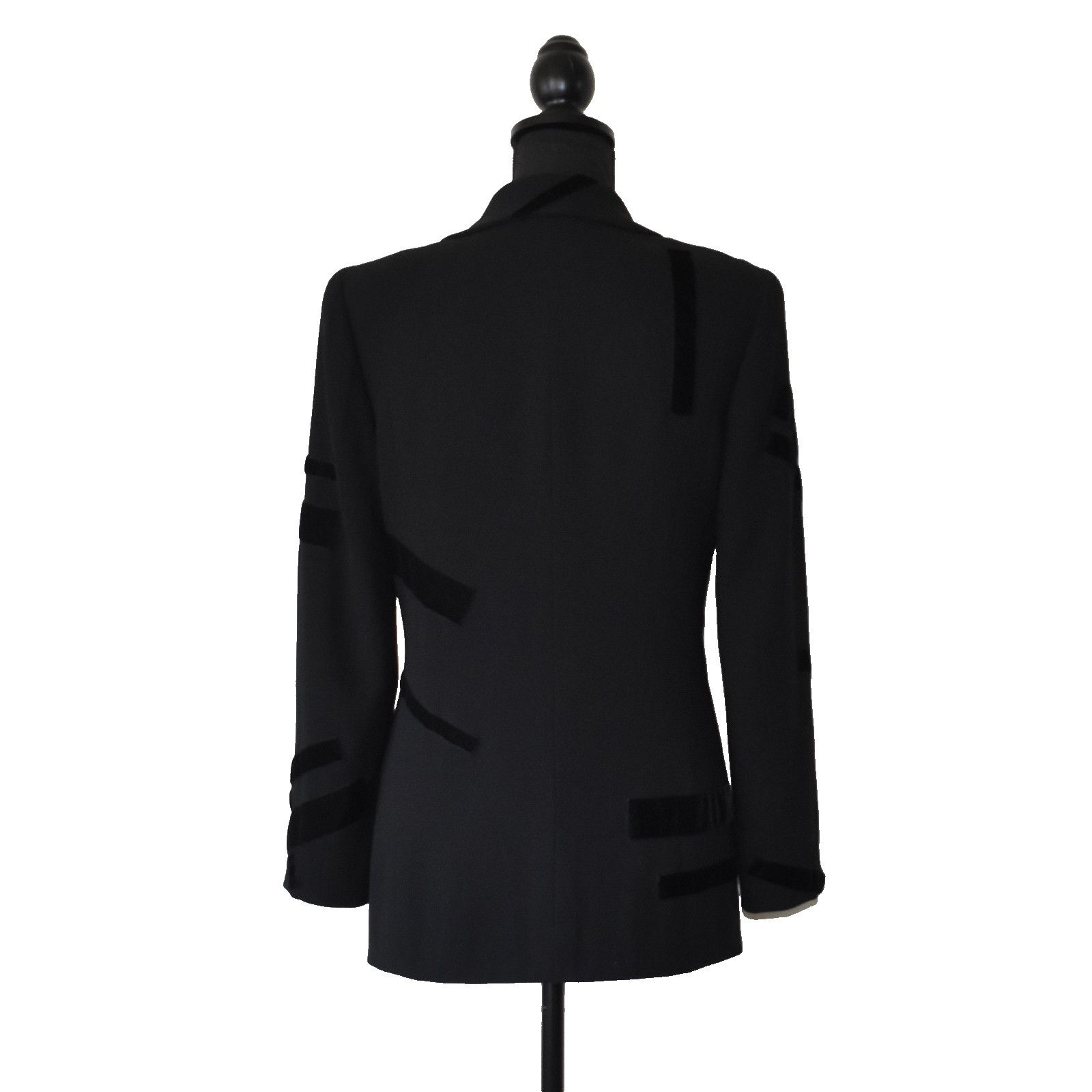 Chanel CHANEL BOUTIQUE 98A Wool Velvet Patch Logo Buttons Blazer 38 Size XS / US 0-2 / IT 36-38 - 5 Thumbnail