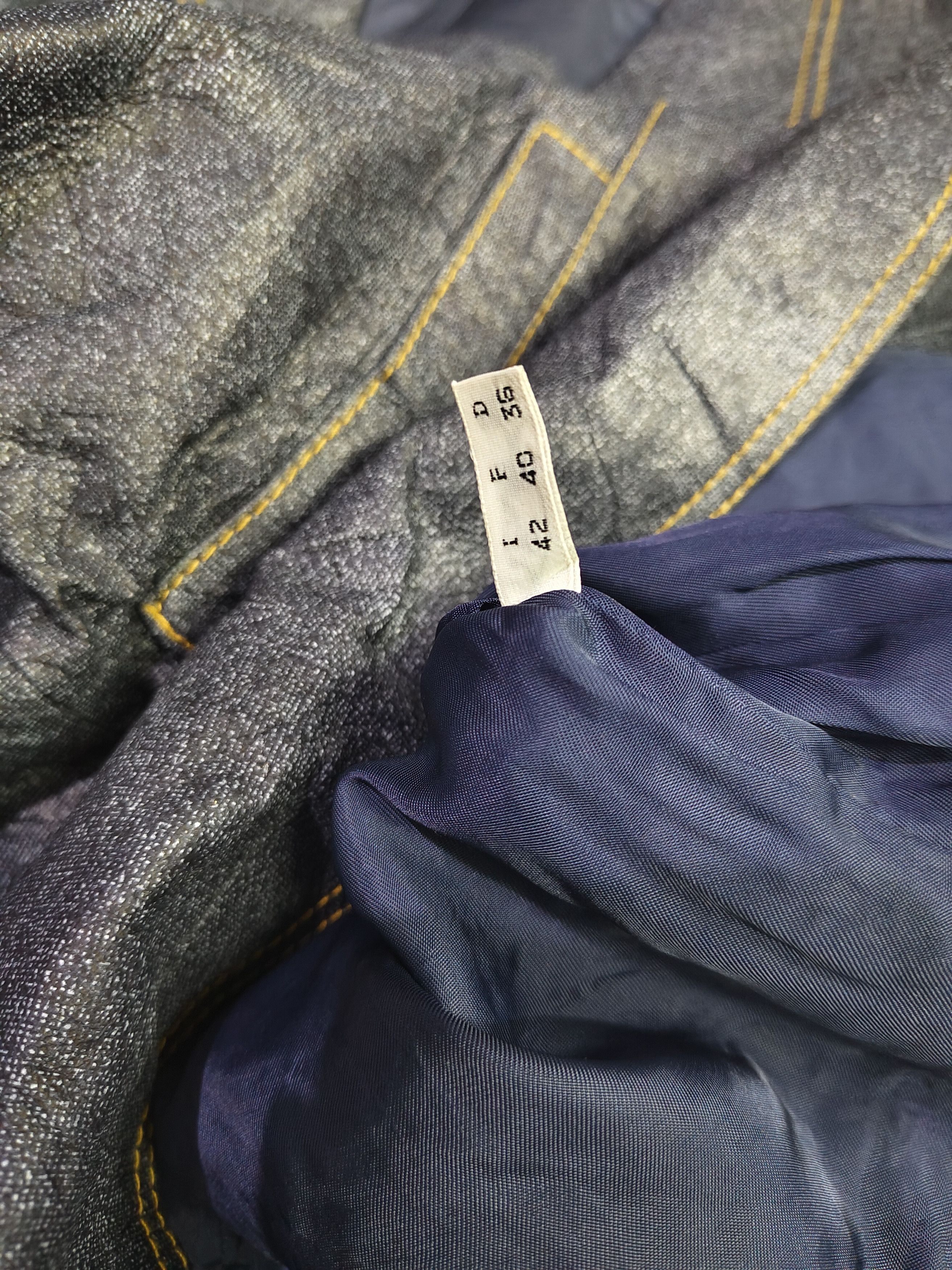 Marella 80s Marella 🇮🇹 Soft Leather Construction Denim Look Jacket Size L / US 10 / IT 46 - 7 Thumbnail