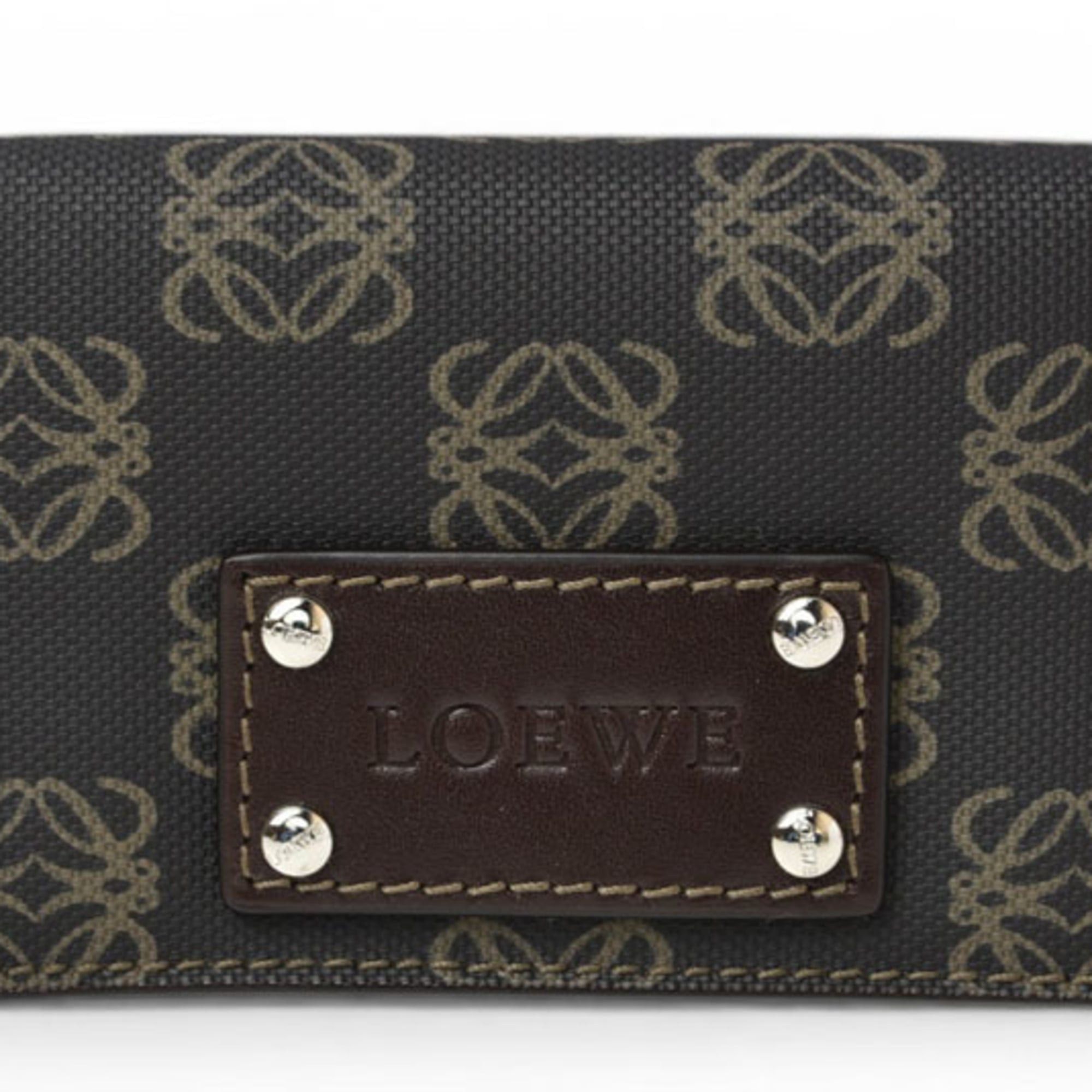 Loewe Loewe card case/coin case, leather, Anagram design, brown. Size ONE SIZE - 1 Thumbnail