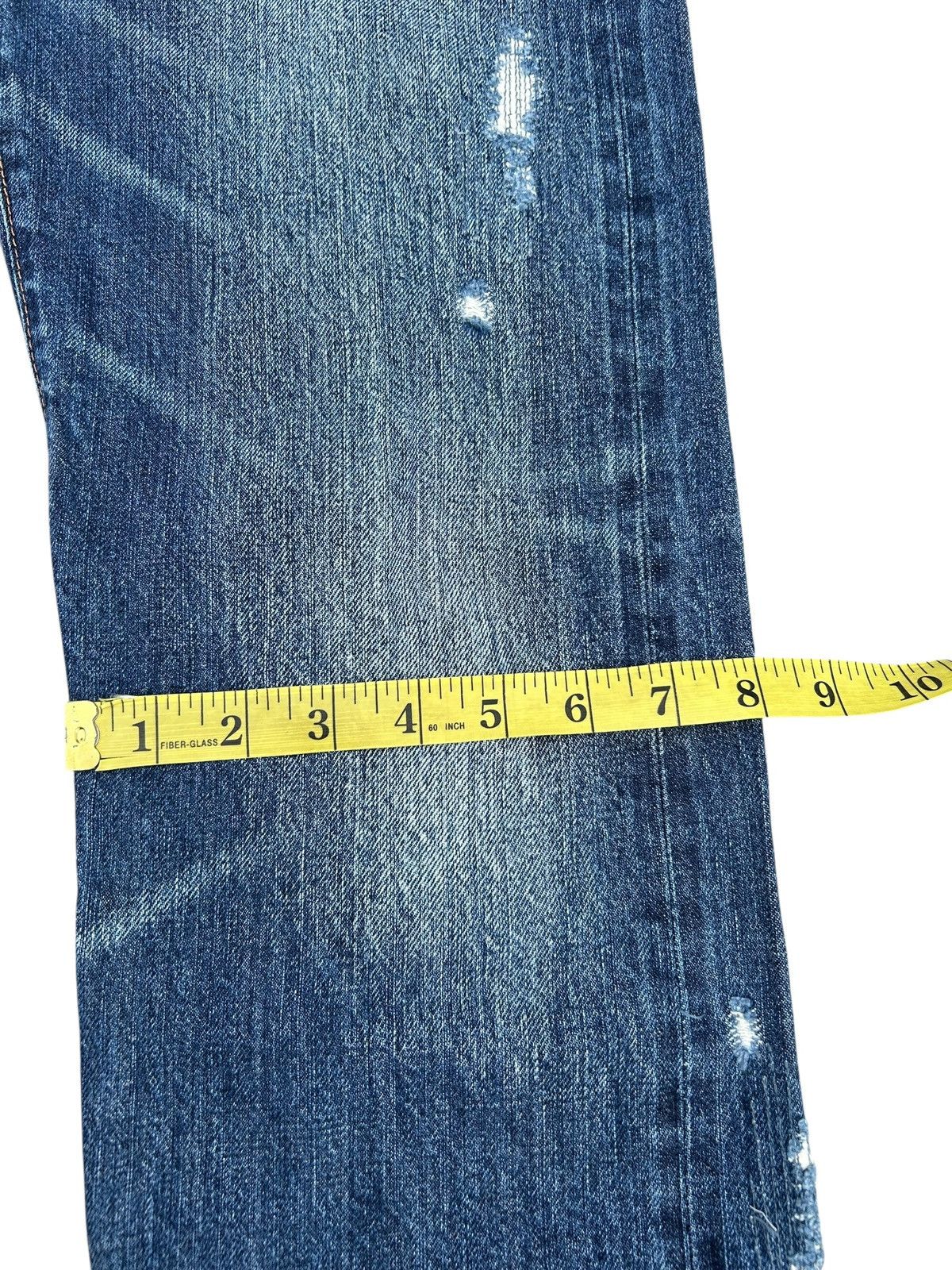 GOA G.O.A Selvedge Japanese Punk Distressed Denim Jeans Size US 31 - 18 Thumbnail