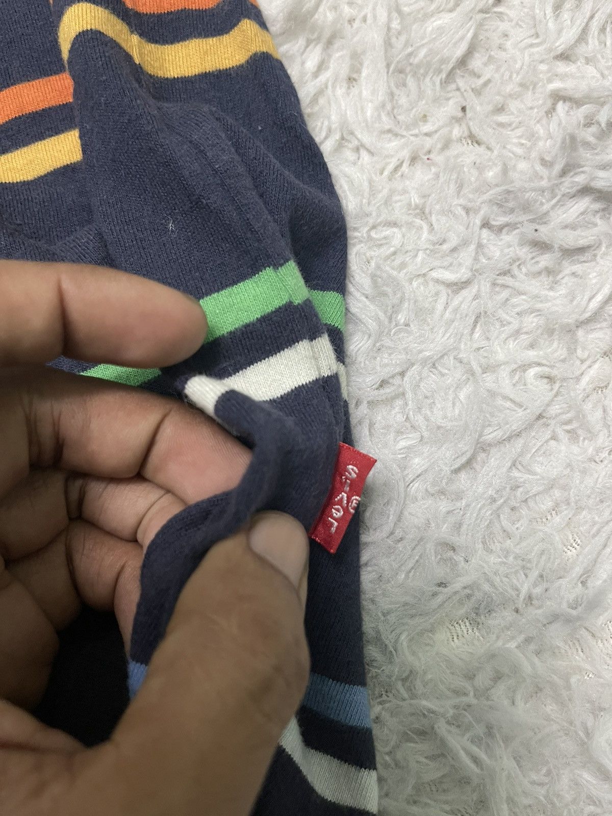 Japanese Brand × Levi's Vintage Clothing × Vintage 90s LEVIS STRIPES POLO SHIRT RARE DESIGN Size US M / EU 48-50 / 2 - 13 Thumbnail