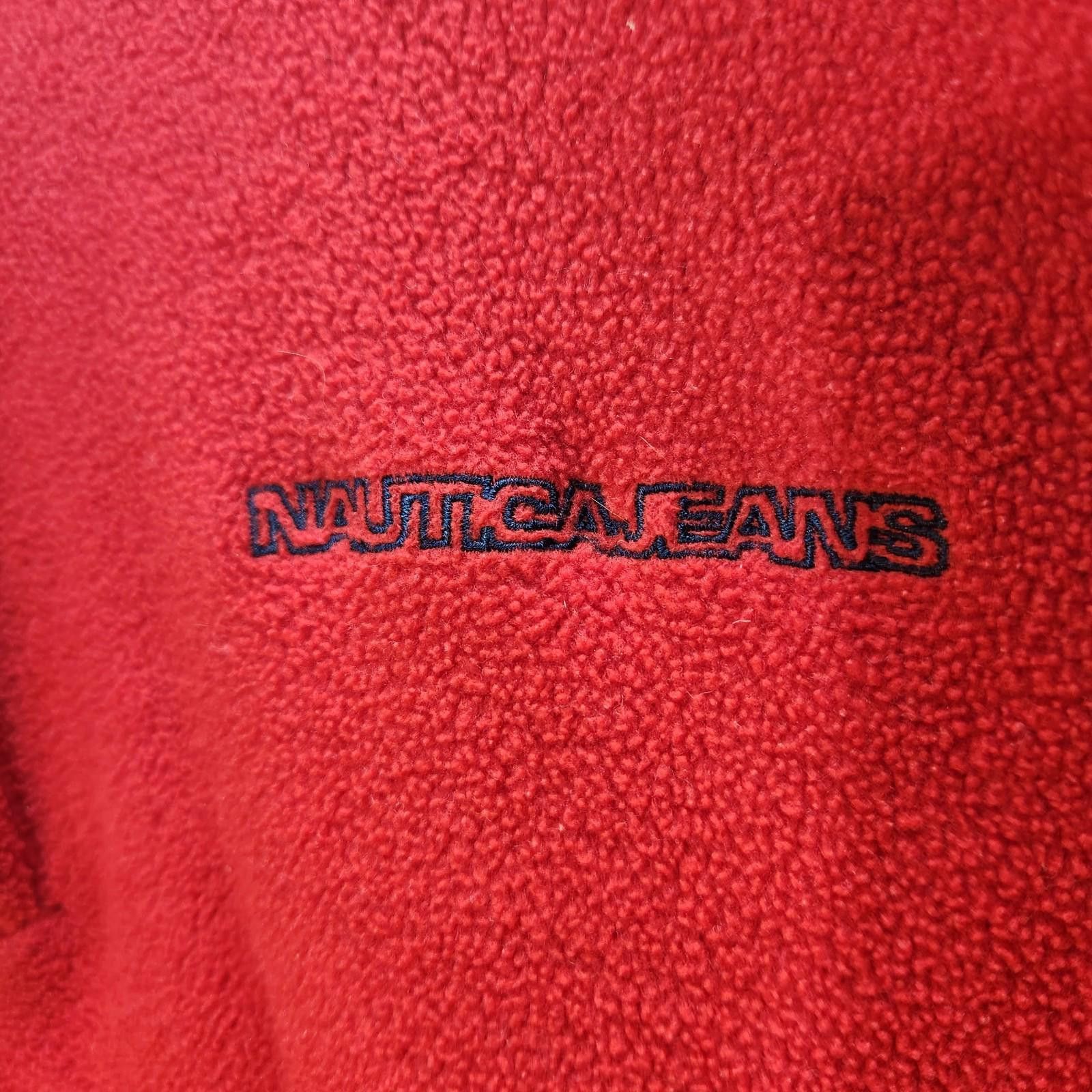 Nautica Nautica Jeans Red Fleece Quarter Zip Sweatshirt Size Large Size US L / EU 52-54 / 3 - 4 Thumbnail
