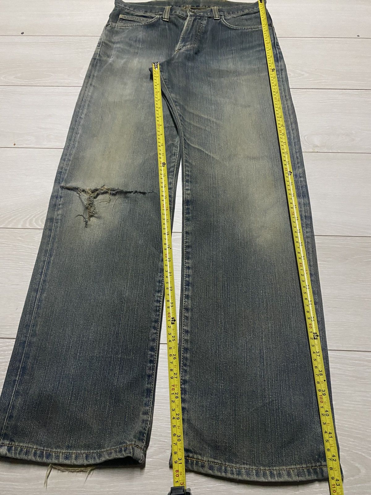 Wrangler Vintage Wrangler Mud Wash Distressed Loose Jeans Size US 32 / EU 48 - 14 Thumbnail