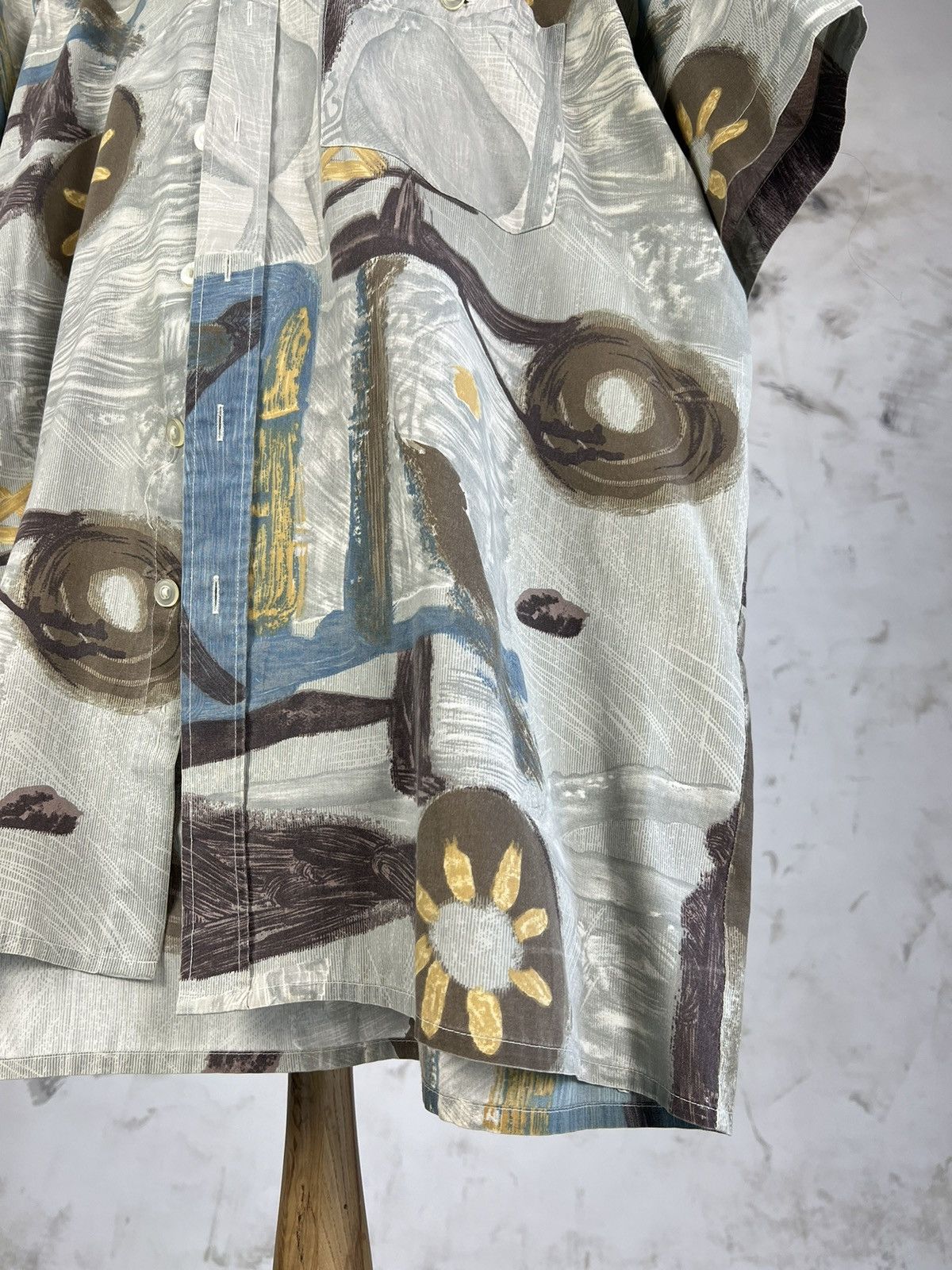 Vintage Vintage Full Print Button Art Shirt Size L - XL Size US XL / EU 56 / 4 - 3 Thumbnail