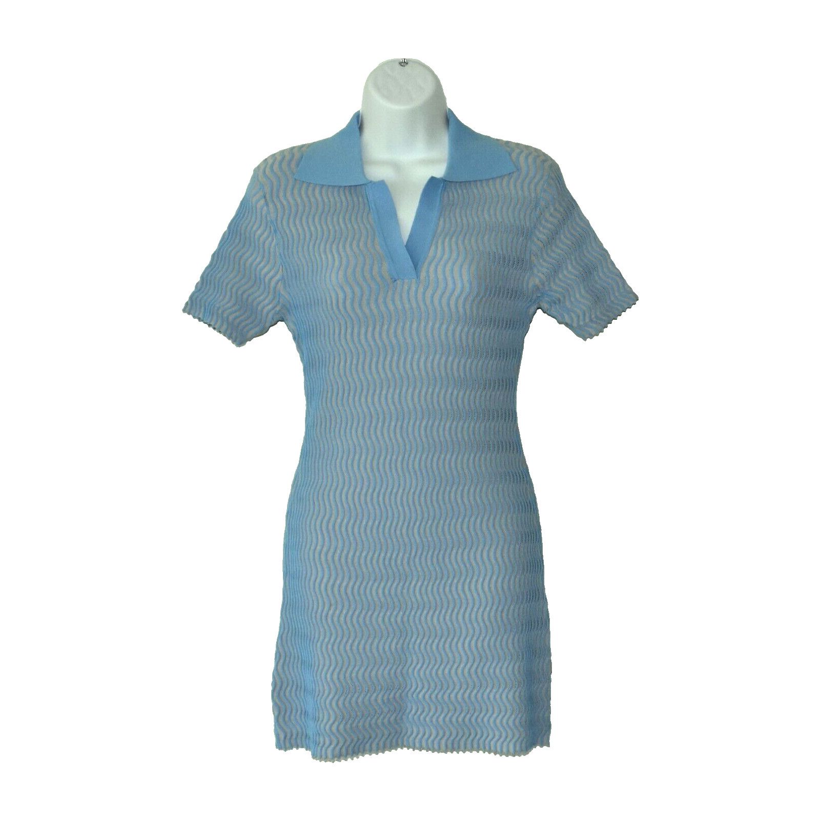 Anthropologie NWT SIEMPRE Azelia Shrt Sleeve Collared Sweater Dress S $148 Size S / US 4 / IT 40 - 1 Thumbnail
