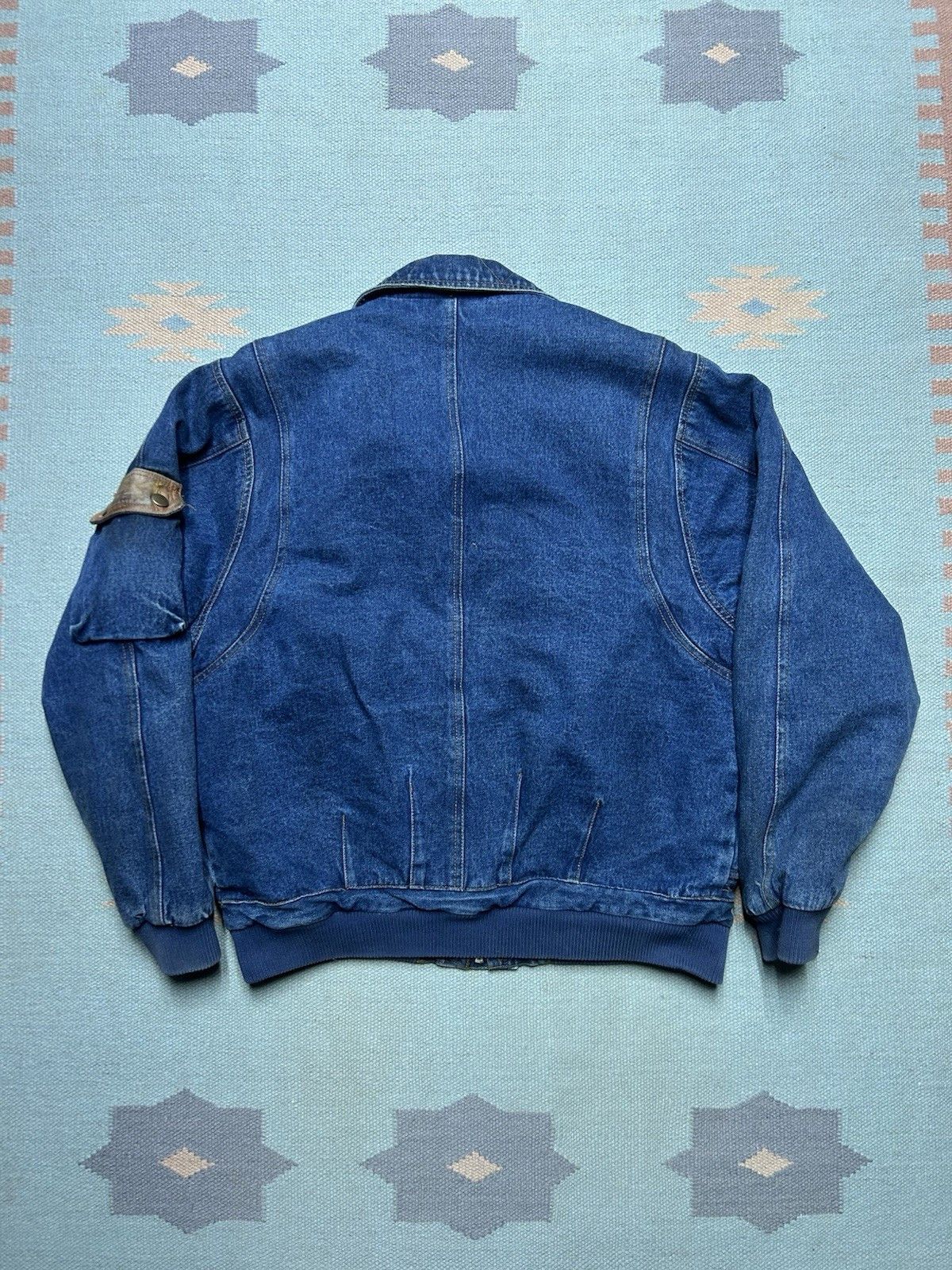 Vintage Vtg Land Rover denim bomber jacket heavyweight medium Size US M / EU 48-50 / 2 - 8 Thumbnail