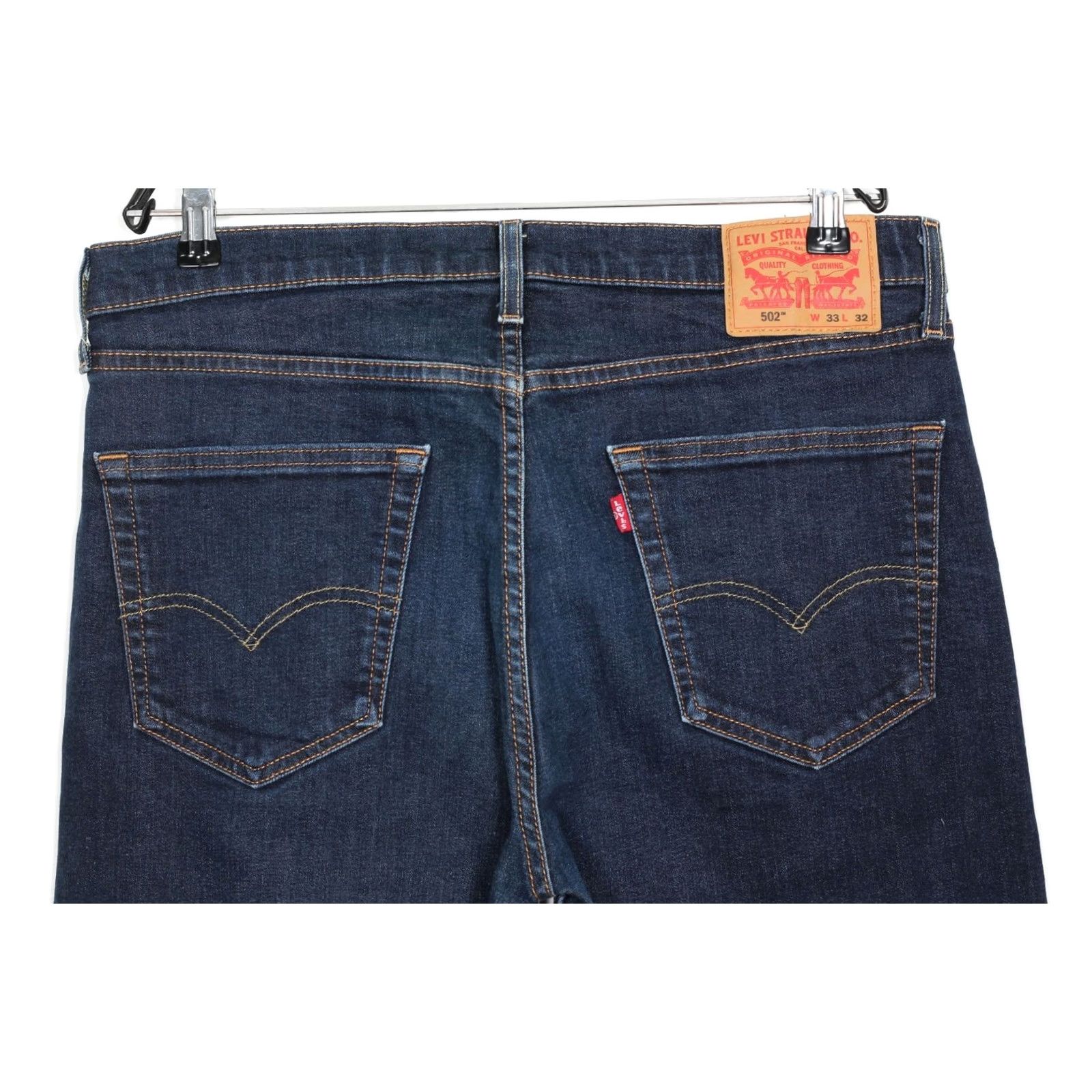 Levi's LEVI’S 502 Jeans Men W33 L32 Stretch Tapered DZ7754 Denim Blue Regular 5-Pocket Rise Mid Waist 33 Size US 33 - 4 Thumbnail