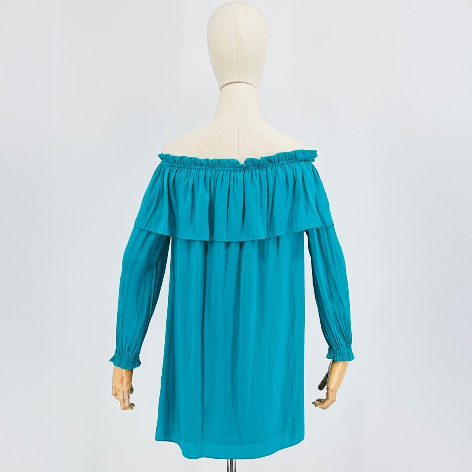Lilly Pulitzer Lilly Pulitzer Dee Dee Blue Ruffled Long Sleeve Mini Dress Size XS / US 0-2 / IT 36-38 - 5 Thumbnail