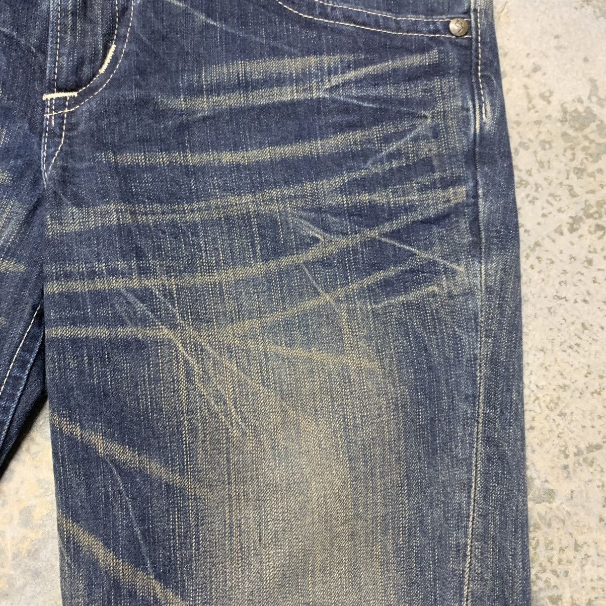 Edwin × If Six Was Nine × Japanese Brand Vintage Edwin Blue Trip Clawmark Twisted Leg Jean Size US 33 - 5 Thumbnail