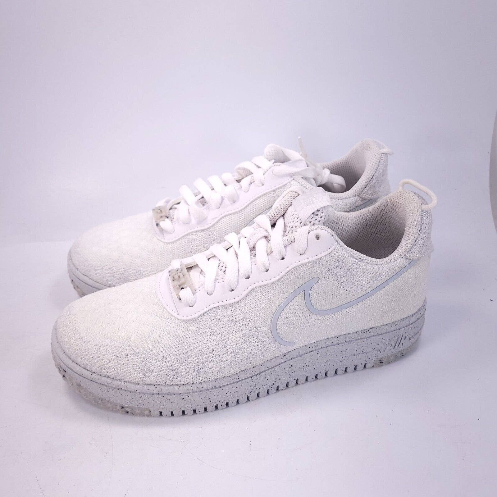 image of Nike Air Force 1 Crater Flyknit Shoe Mens Size 8 Dm0590-100 in White