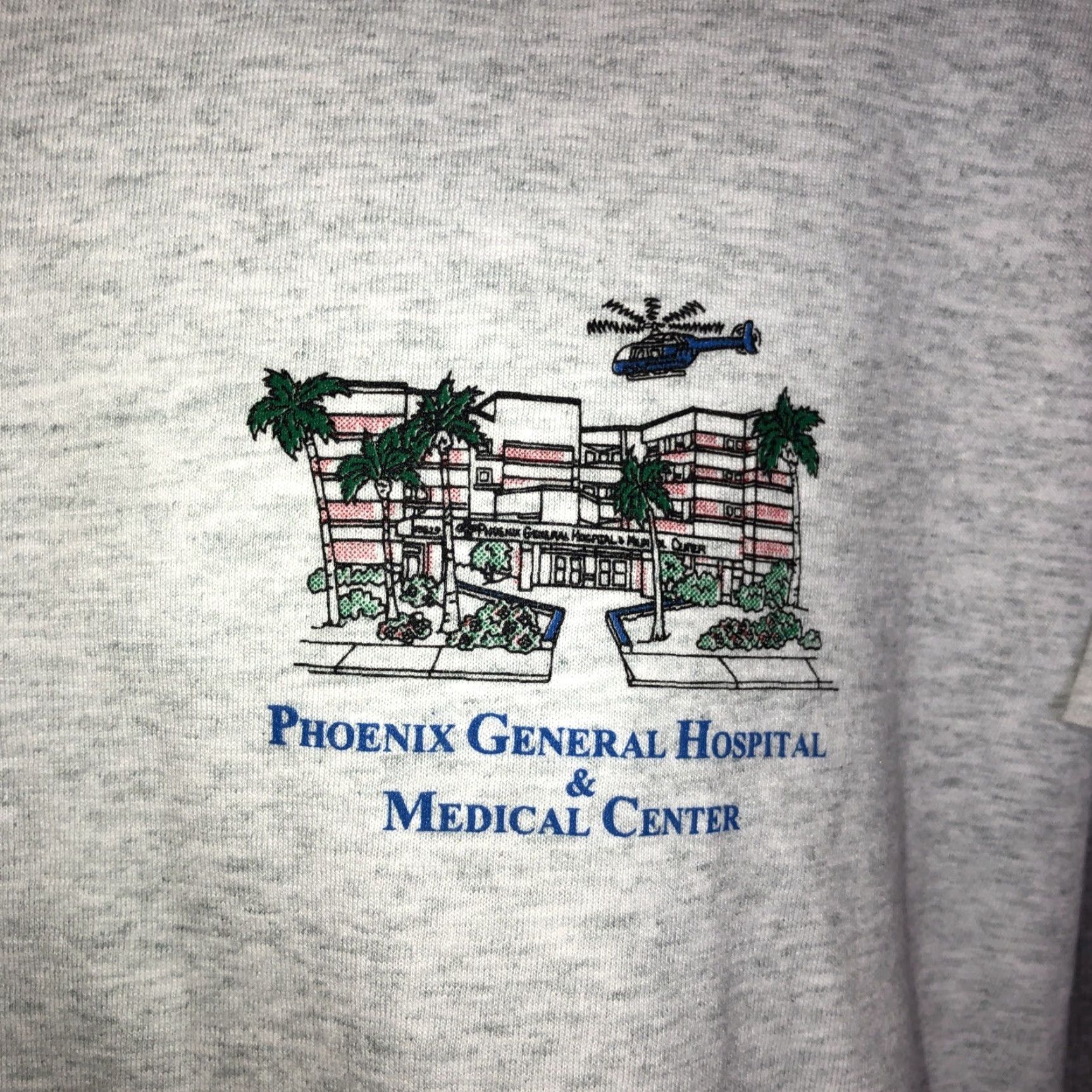 Vintage VINTAGE Phoenix Men's T-Shirt Large Gray Short Sleeve 1990s Hospital Medical Size US L / EU 52-54 / 3 - 3 Thumbnail