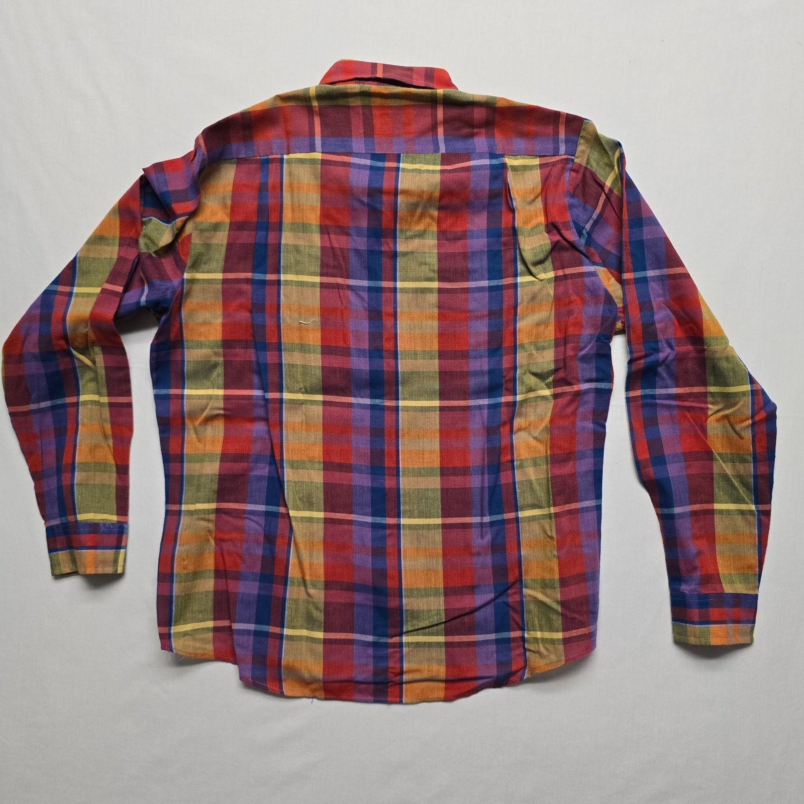 Vintage Vintage Amy Barr Womens Plaid Long Sleeve Button Blouse Size L / US 10 / IT 46 - 5 Thumbnail