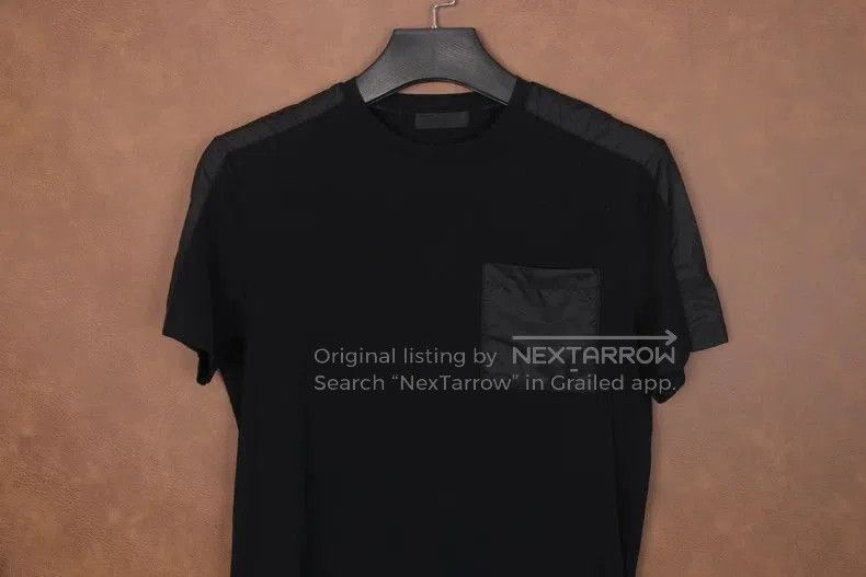 Prada Prada Black Nylon Logo Short Sleeve Shirt. Size US S / EU 44-46 / 1 - 2 Thumbnail
