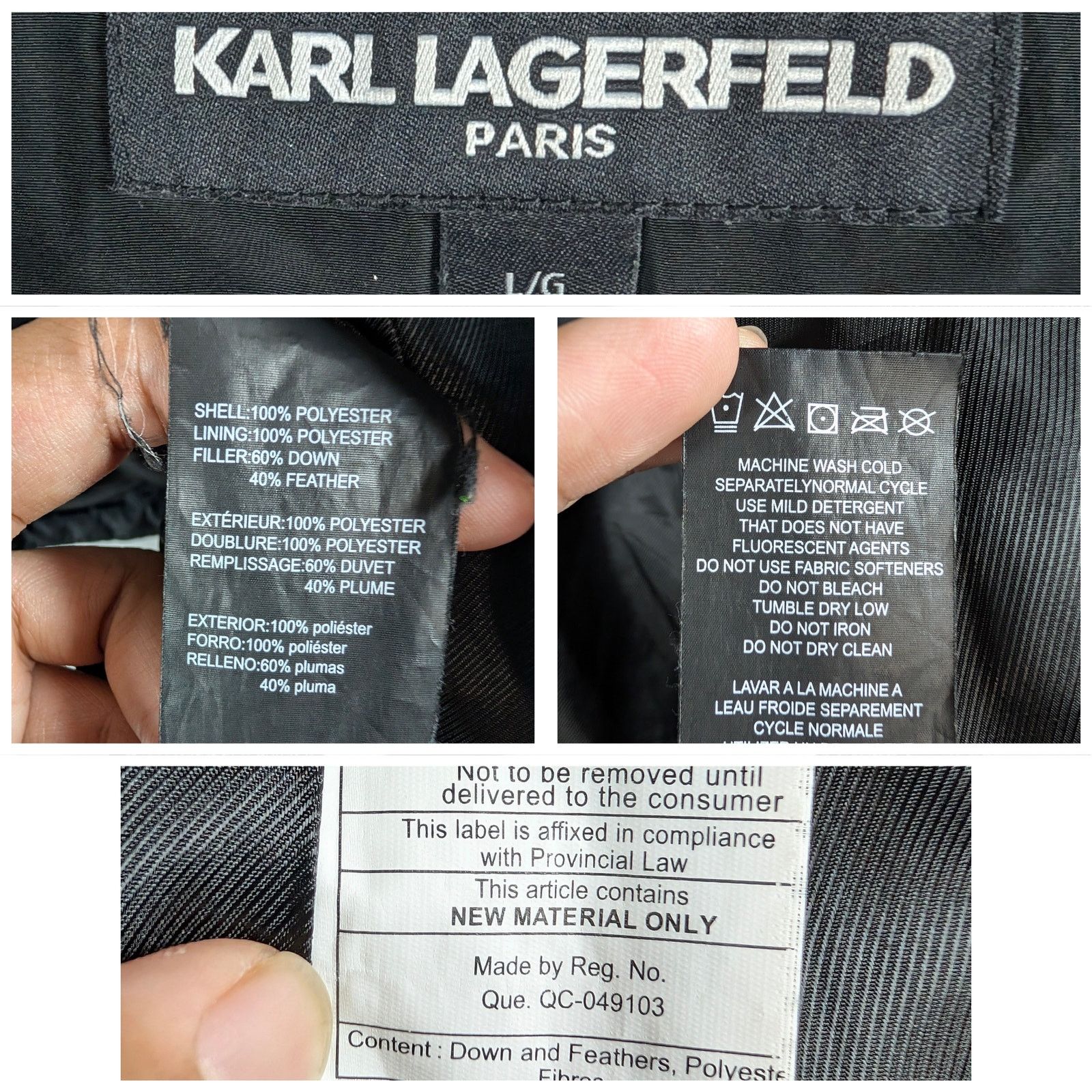Karl Lagerfeld Karl Lagerfeld Paris Short Hooded Down Blend Puffer Jacket L Size US L / EU 52-54 / 3 - 7 Thumbnail