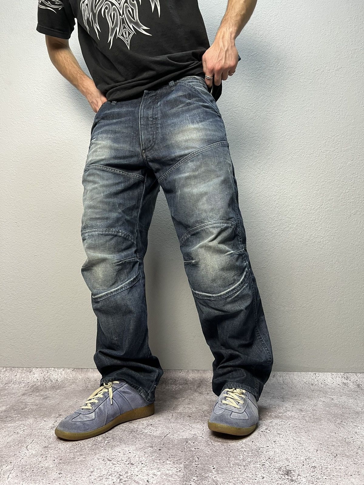 Vintage pants G Star Raw y2k denim flared baggy Cargo