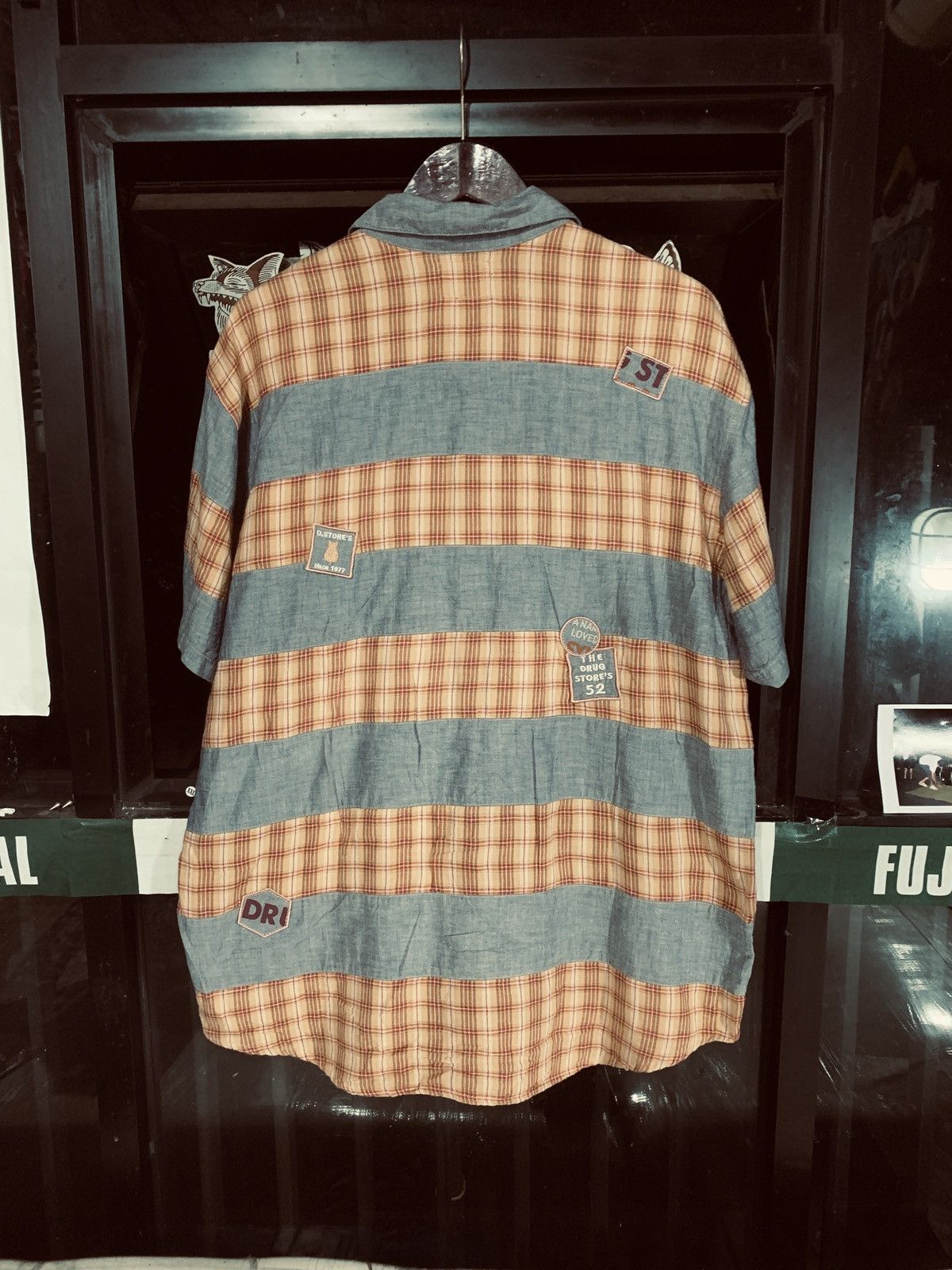 Japanese Brand Vintage Drugstore patchwork shirts Size US XL / EU 56 / 4 - 2 Thumbnail