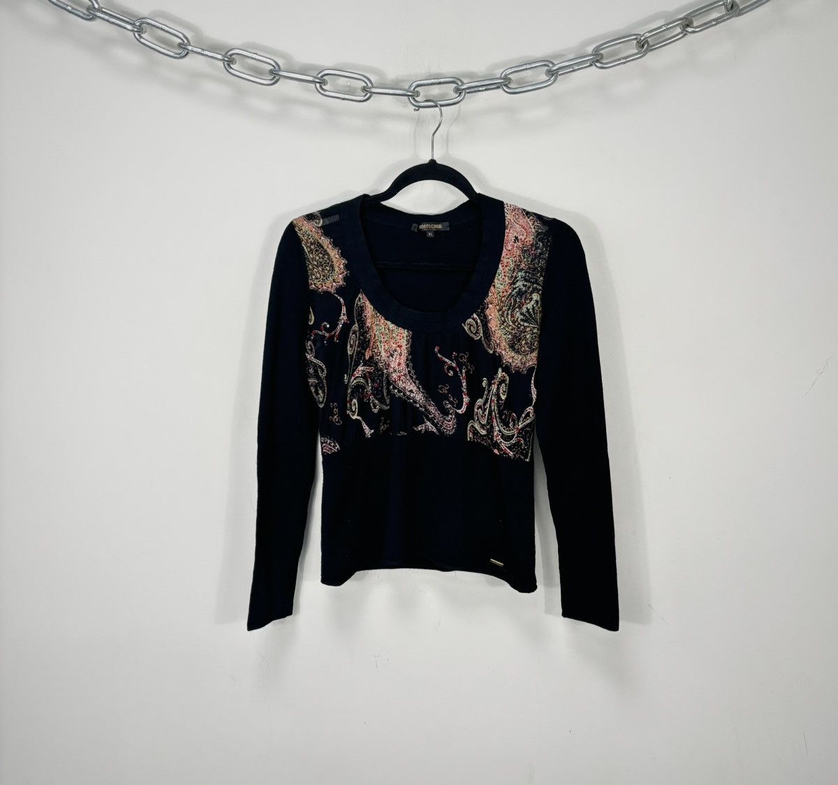 Roberto Cavalli Vintage Y2K Rhinestones Archival Longsleeve