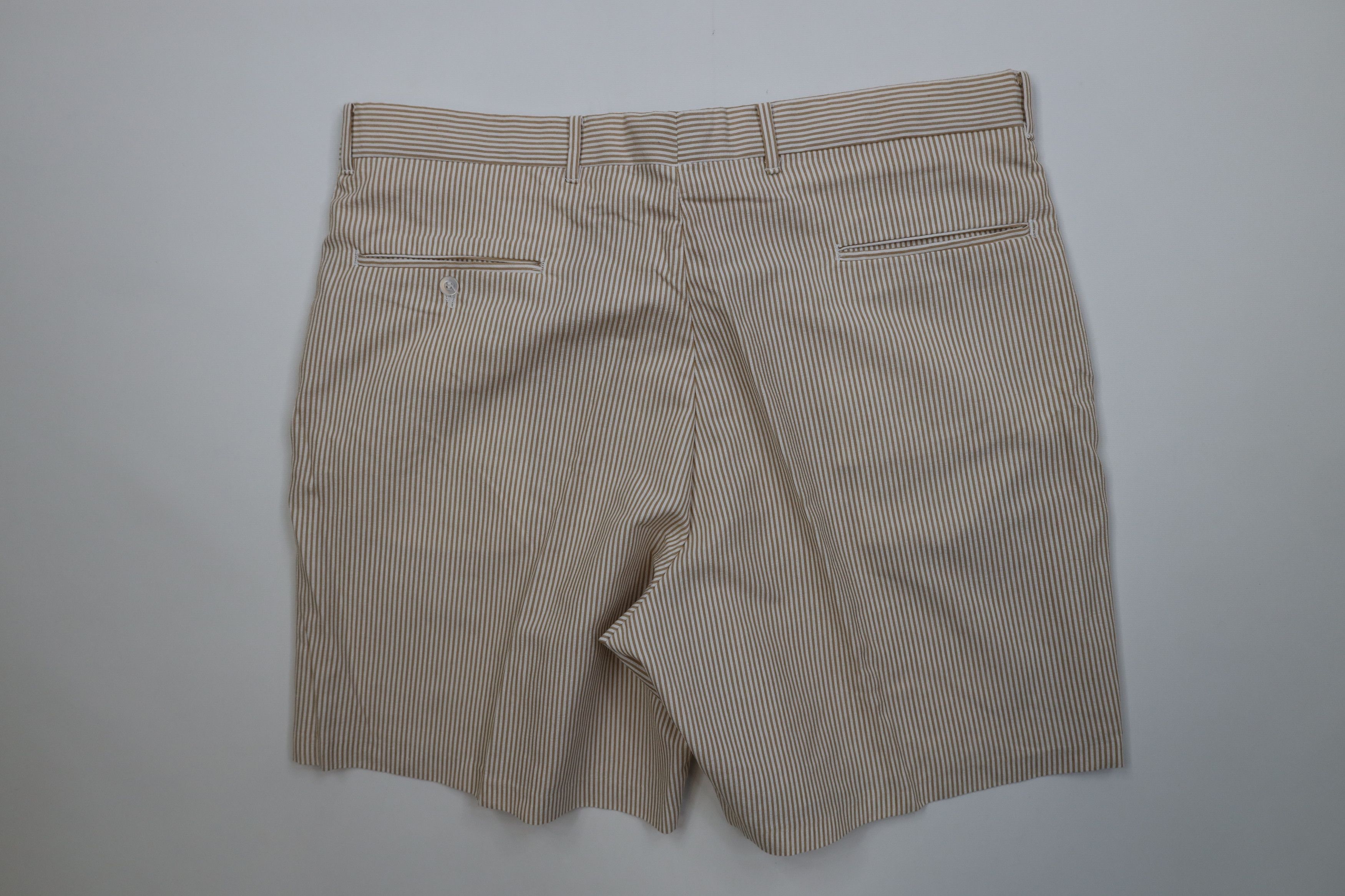 Vintage Vintage 70s Streetwear Seersucker Above Knee Chino Shorts Size US 38 / EU 54 - 9 Thumbnail