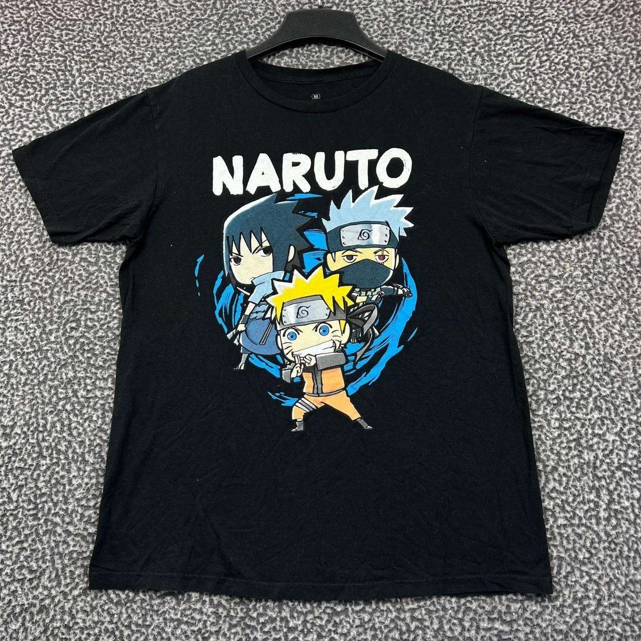 Other Naruto Shippuden Shirt Men Medium Black Crew Neck Cotton Size US M / EU 48-50 / 2 - 1 Thumbnail