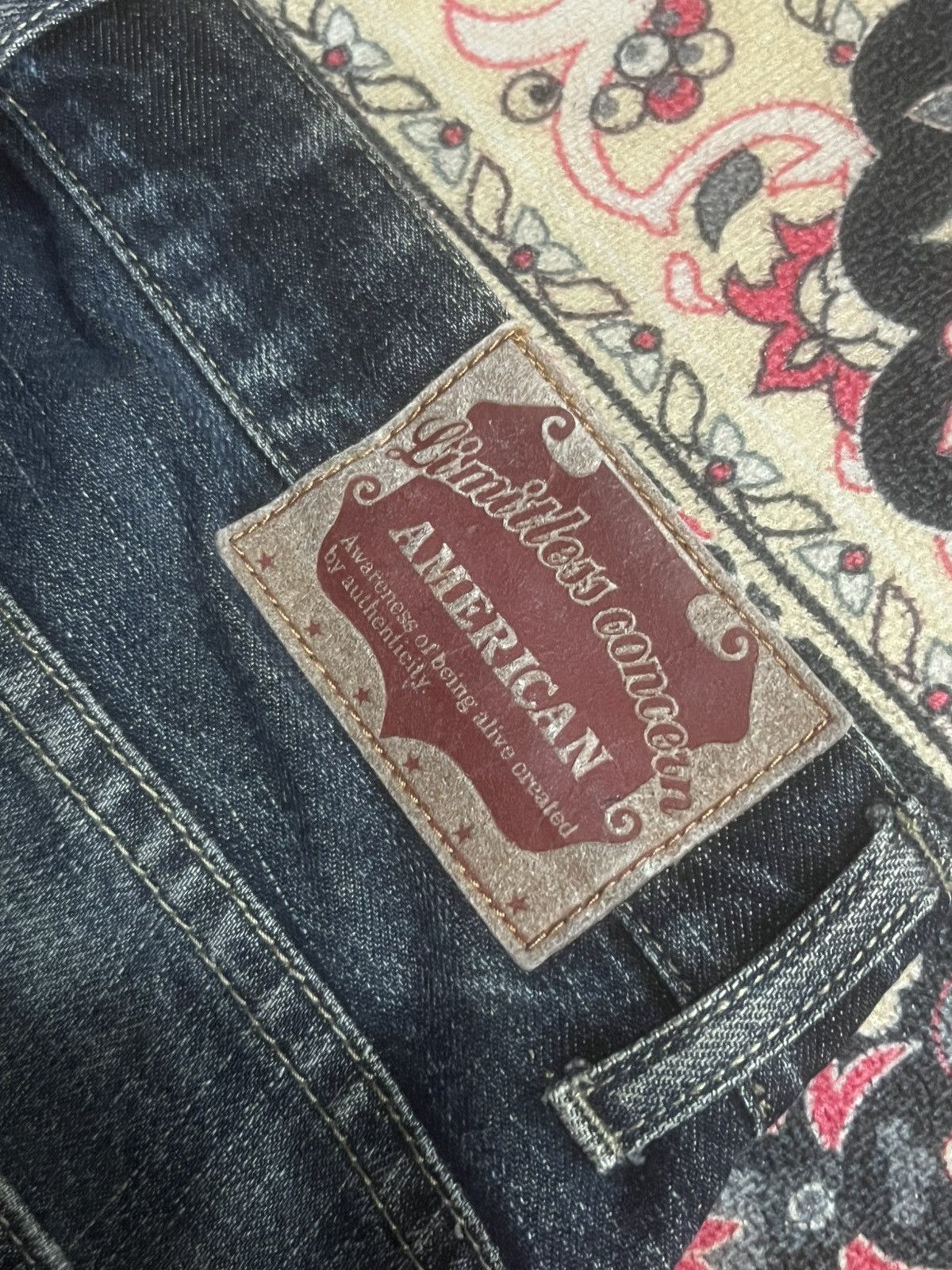 Undercover Vintage Japanese Brand Amore Puro Dark Whisker Frayed Jeans Size US 29 - 7 Thumbnail