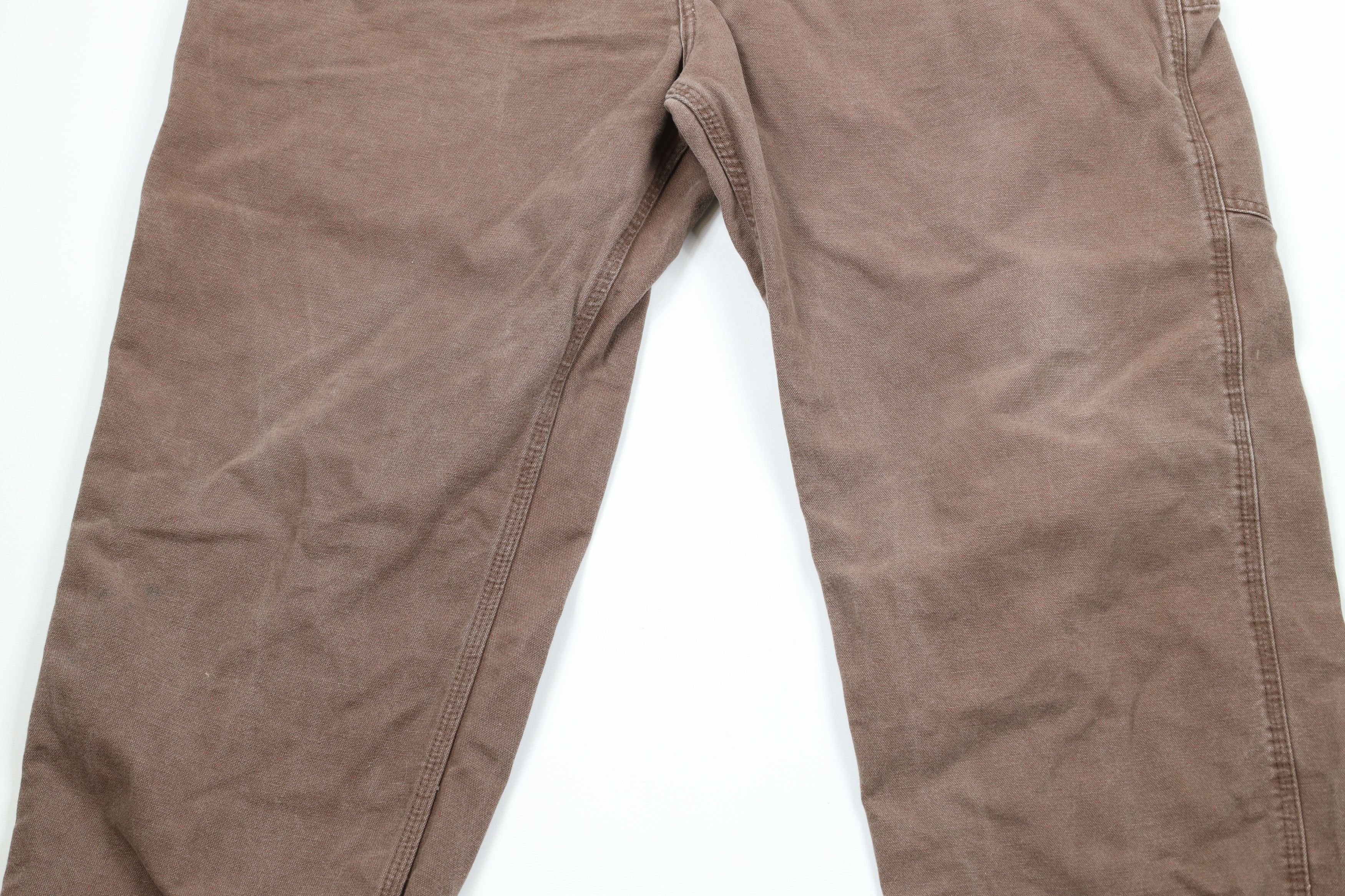 Carhartt × Vintage Vintage 90s Carhartt Wide Leg Canvas Dungaree Pants Brown Size US 40 / EU 56 - 3 Thumbnail