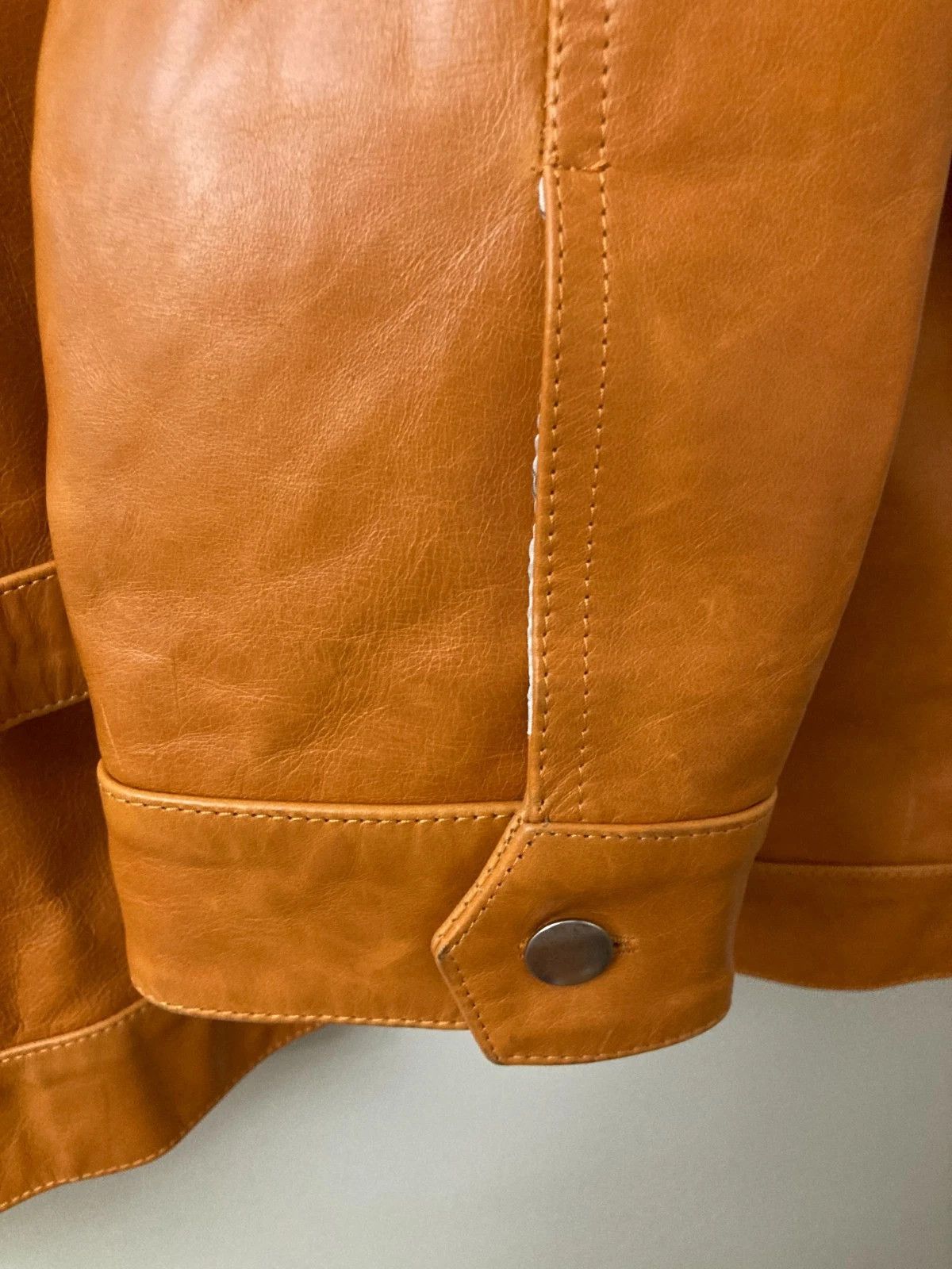 clothsurgeon Leather Jacket Orange Medium/Large Made in England Size US M / EU 48-50 / 2 - 7 Thumbnail