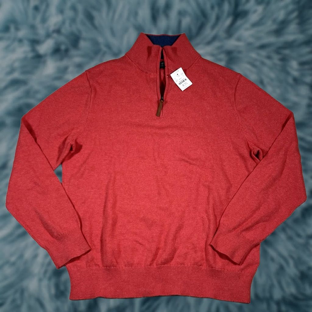 J.Crew VINTAGE J.CREW Sweater 1/4 Zip Mens L Cotton Pullover Pink Casual Size US L / EU 52-54 / 3 - 1 Thumbnail