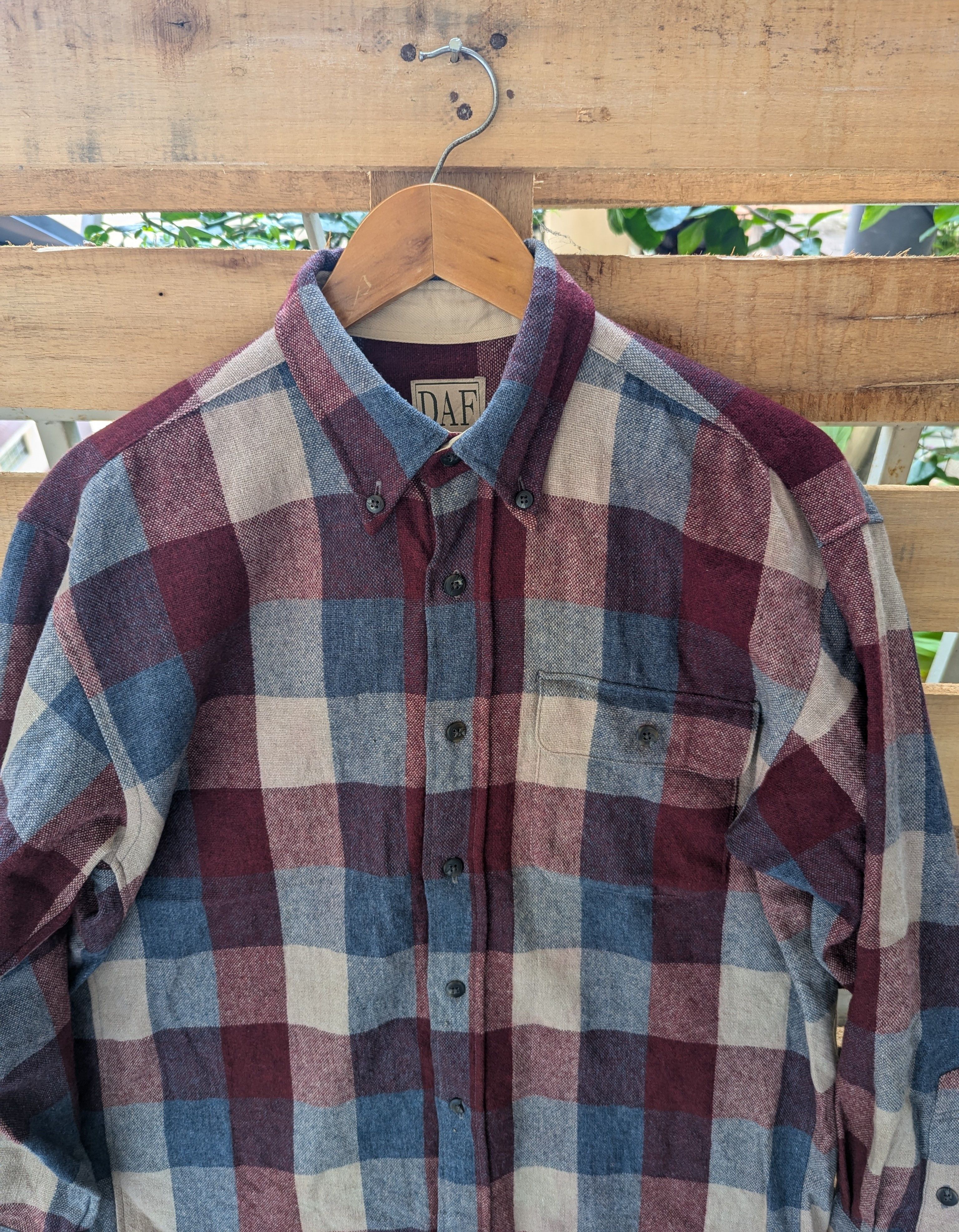 Other Vintage DAF Wool Flannel Shirt Button Ups Made In Japan Size US M / EU 48-50 / 2 - 3 Thumbnail