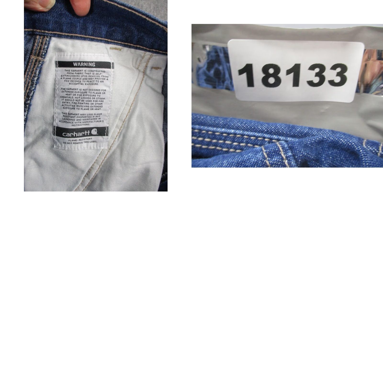 Carhartt Carhartt FR Denim Dungaree Jeans 34x30 Mens Blue Original Fit Work FRB13-DNM Size US 34 / EU 50 - 10 Thumbnail