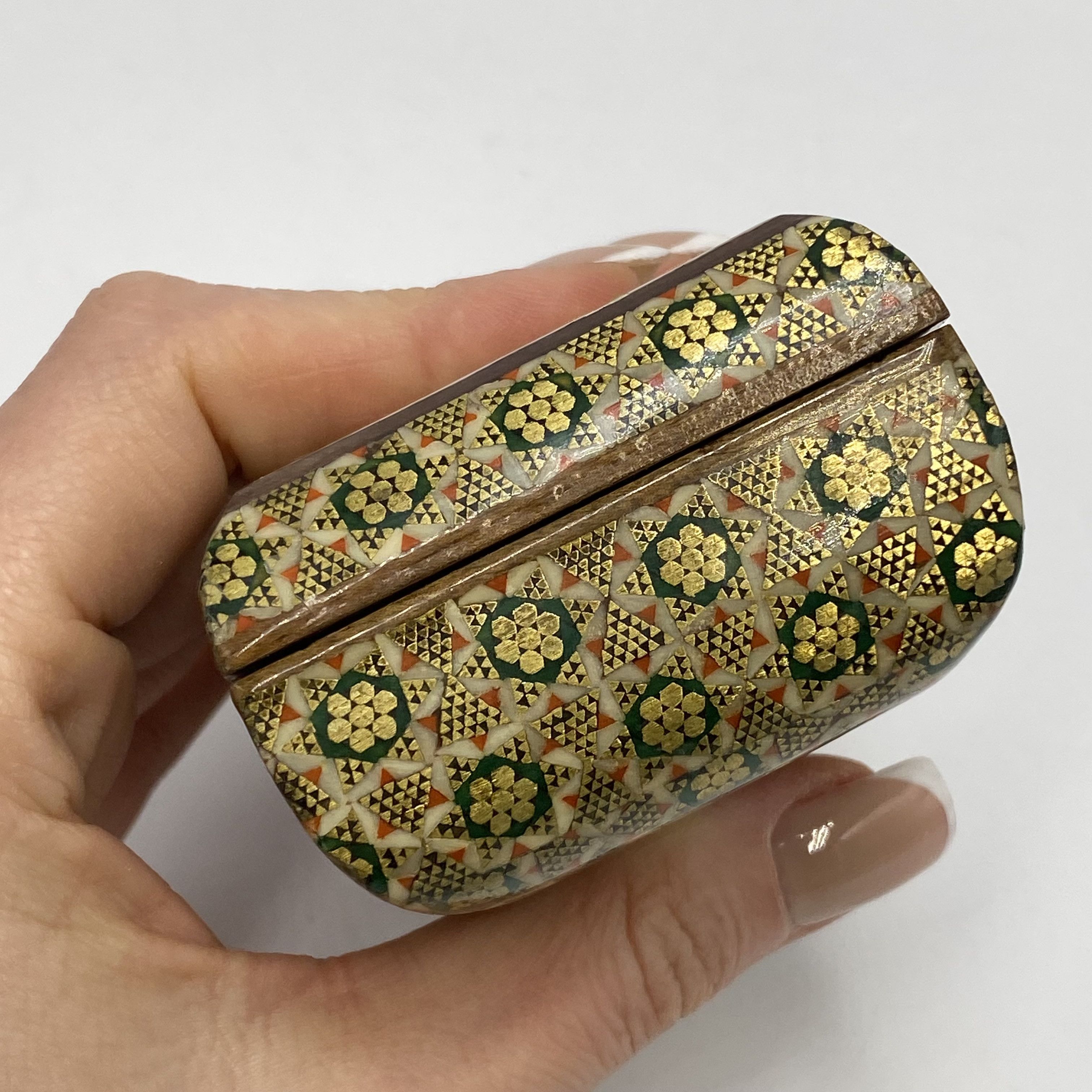 Vintage Vintage Persian Hand Painted Mosaic Trinket Jewelry Box Polo Size ONE SIZE - 8 Thumbnail