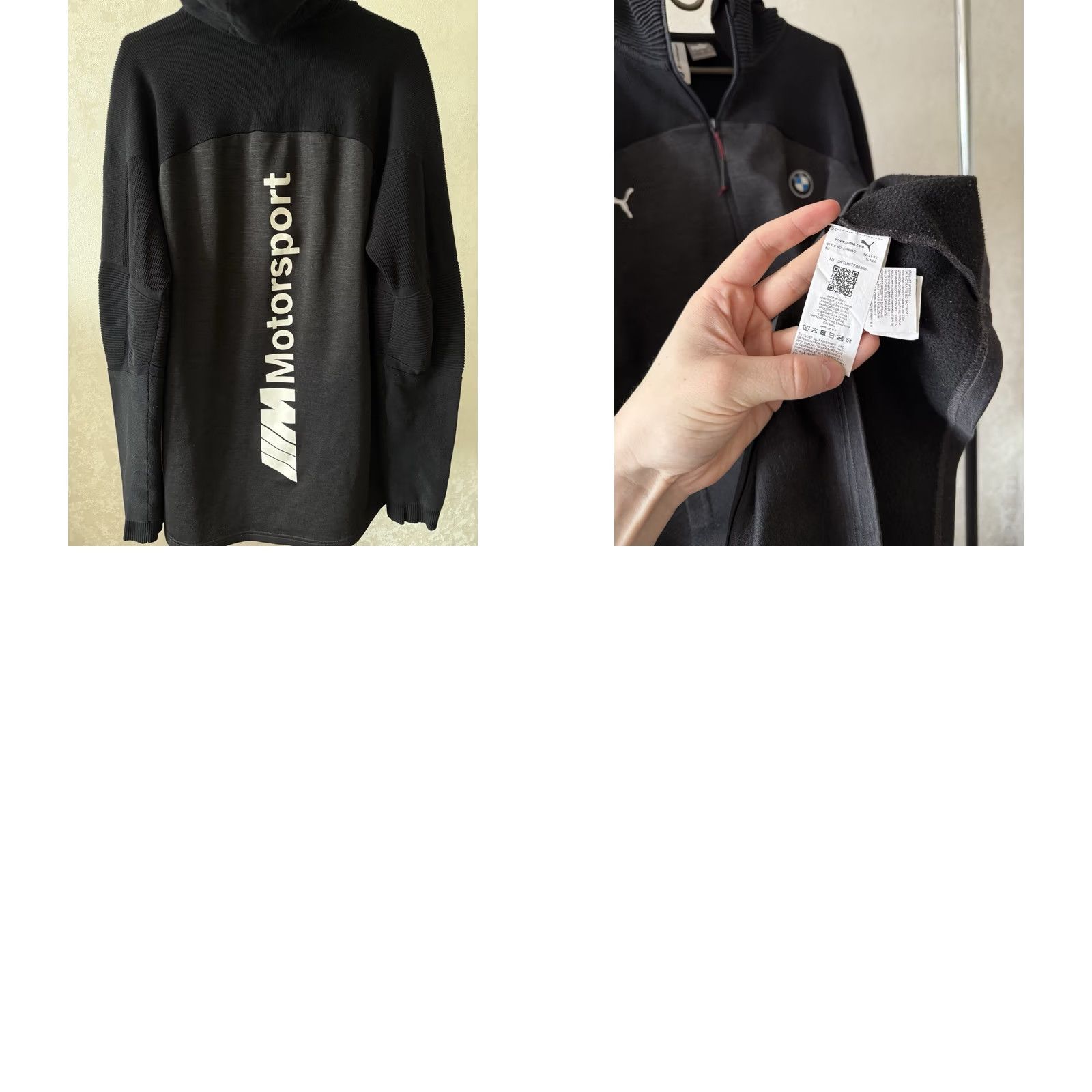 Puma BMW MOTORSPORT PUMA FULL ZIP TECH FLEECE HOODIE BLACK L Jacket Mens Bomber Racing Car Retro Embroidered Logo Zipper Pockets Regular Size Type: Jacket Size US L / EU 52-54 / 3 - 8 Thumbnail