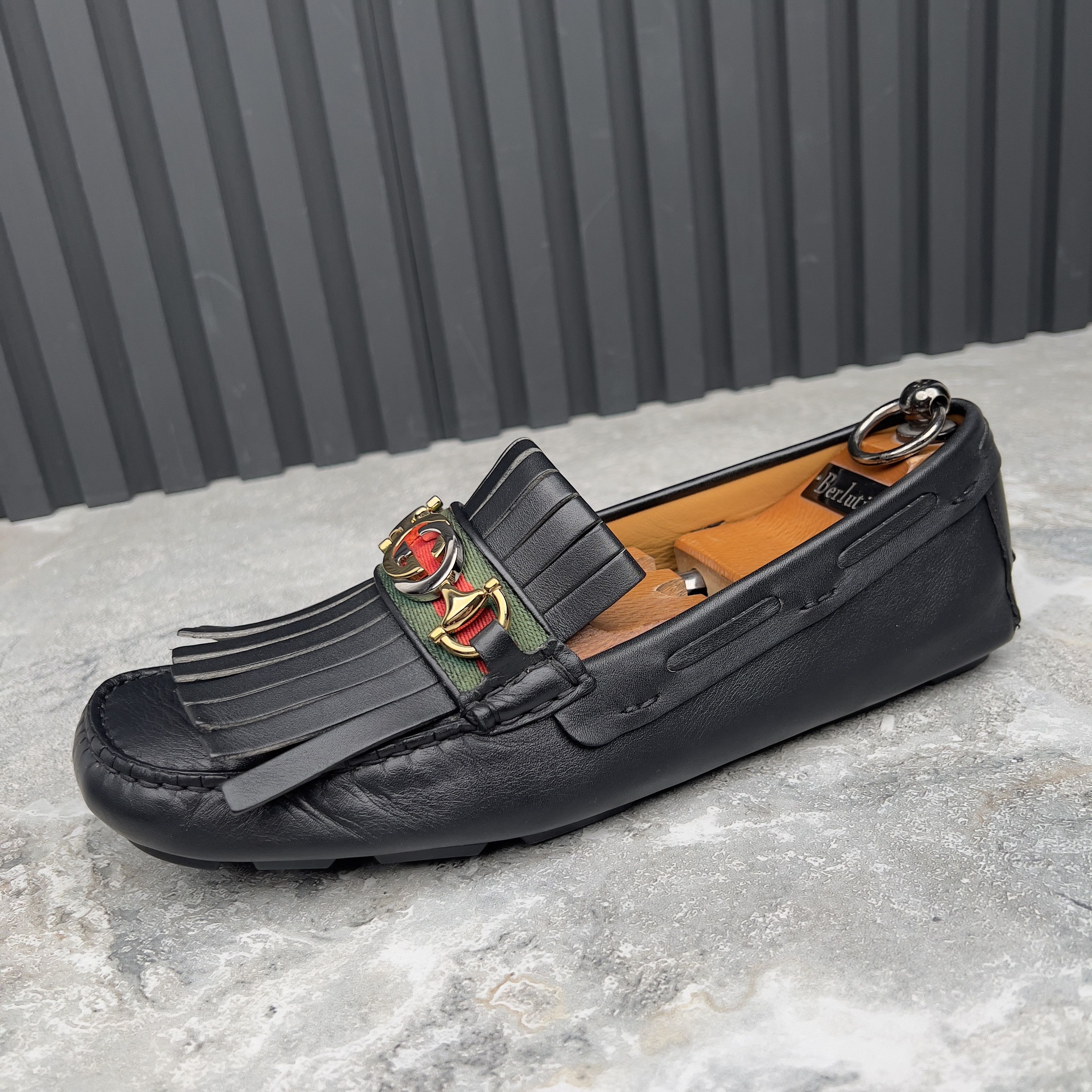 Gucci GUCCI Horsebit Web Fringe Moccasins Leather Size US 8 / EU 41 - 6 Thumbnail
