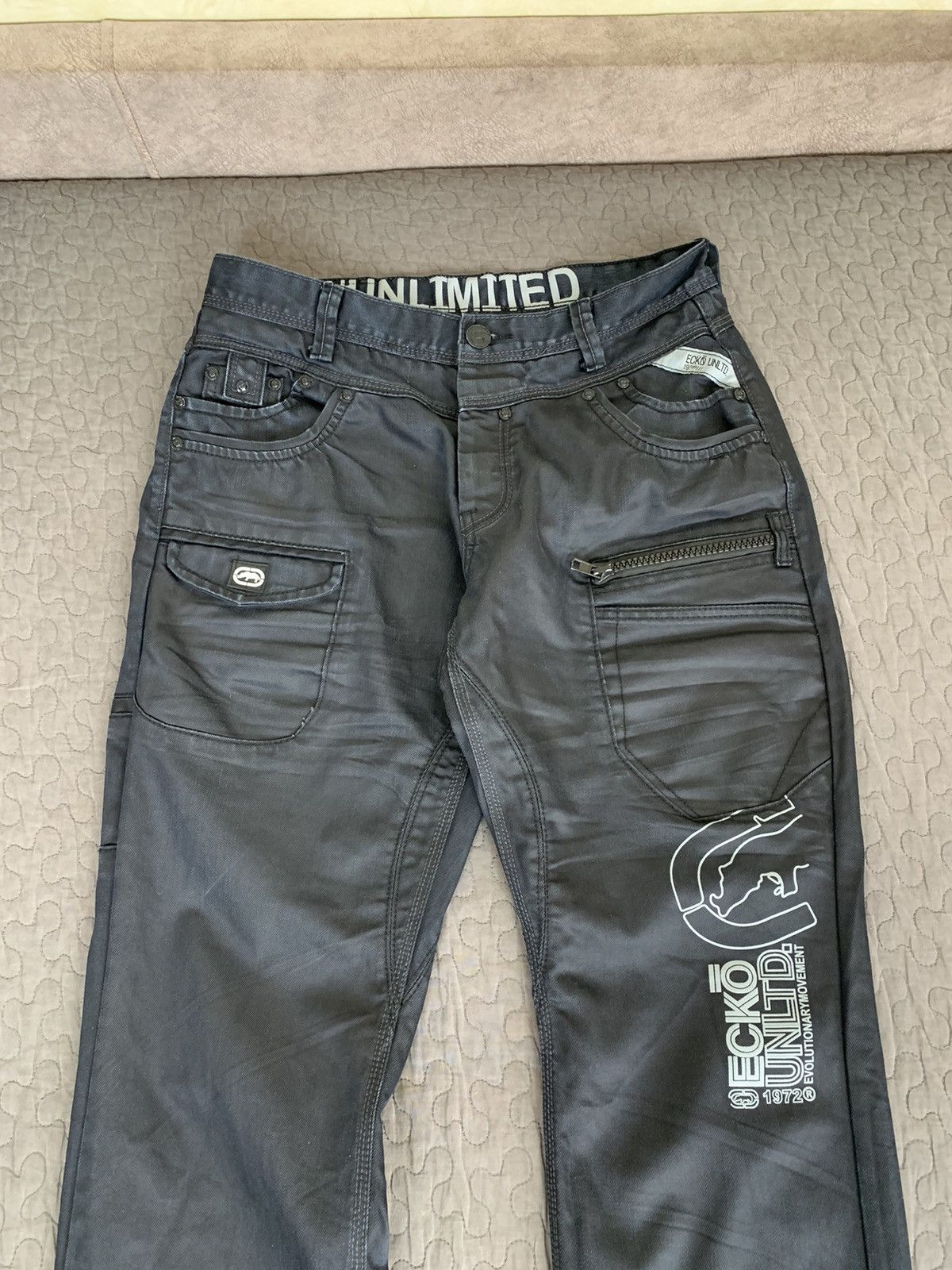 Ecko Unltd. Ecko Unltd. Big Logo Denim Jeans Size US 34 / EU 50 - 3 Thumbnail