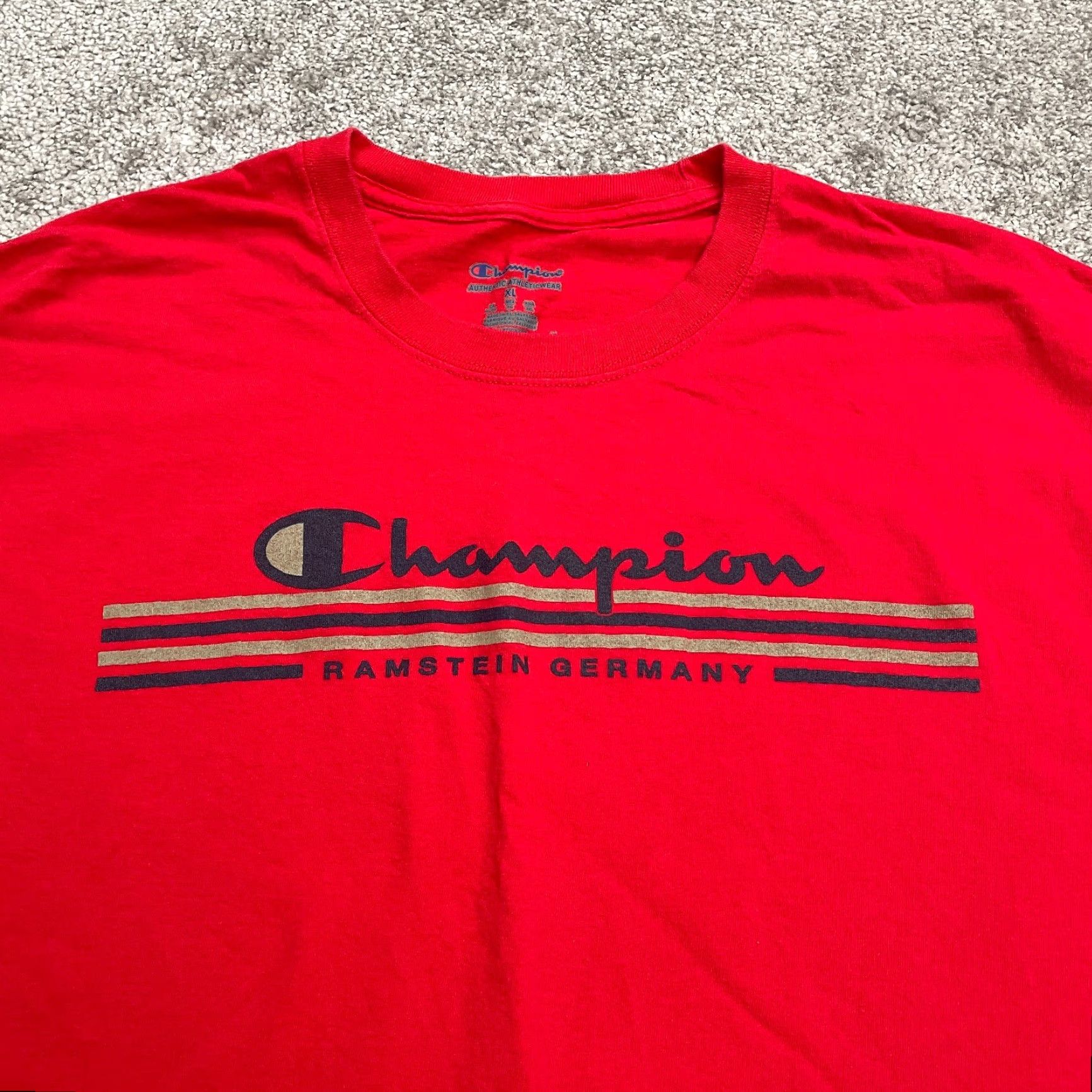Champion Champion Athletic Wear Graphic T-Shirt Mens XL Red Cotton Short Sleeve Crew Tee Size US XL / EU 56 / 4 - 3 Thumbnail